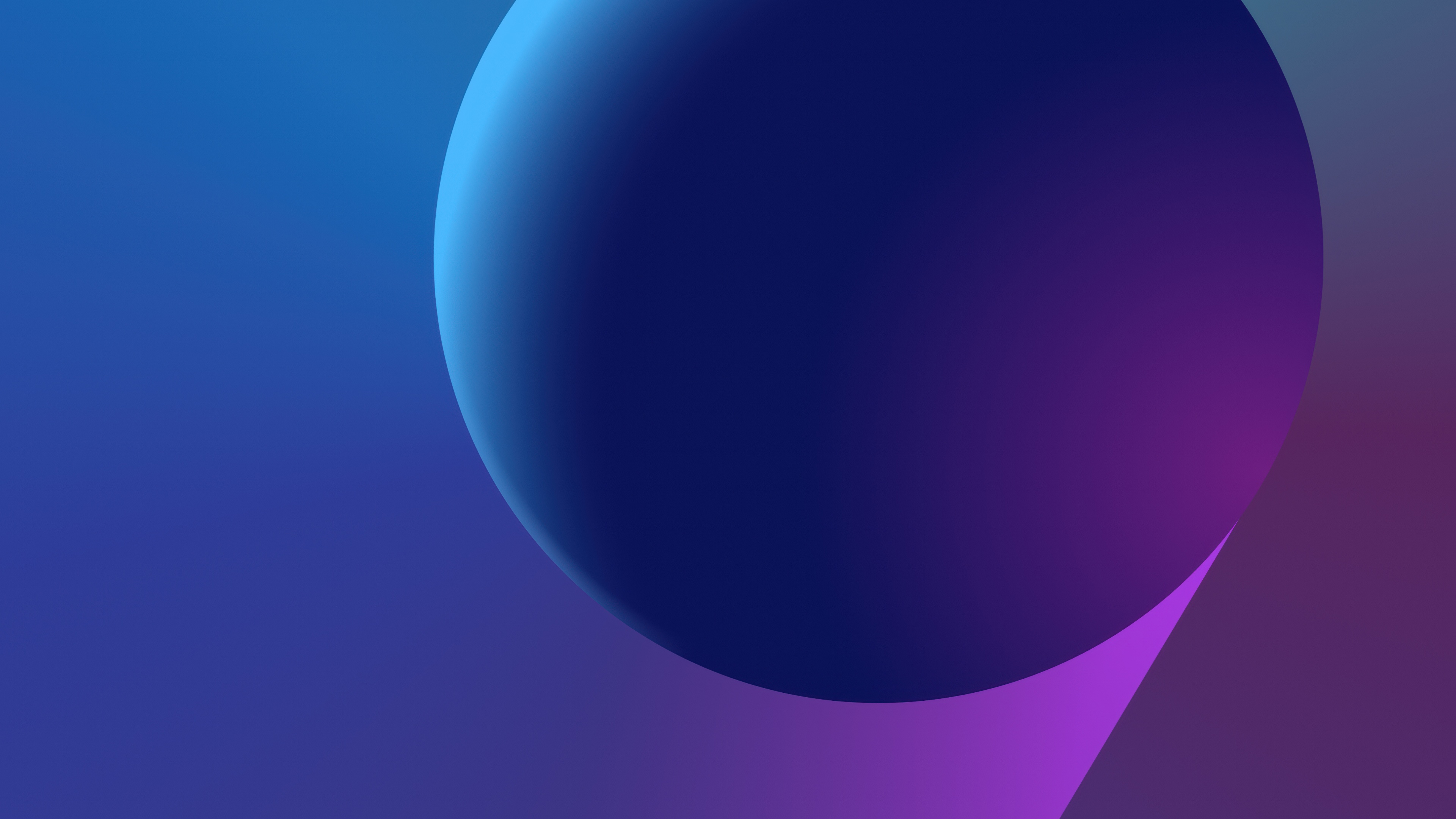 A smooth 3D sphere with purple and violet gradients centered on a matching purple gradient background.