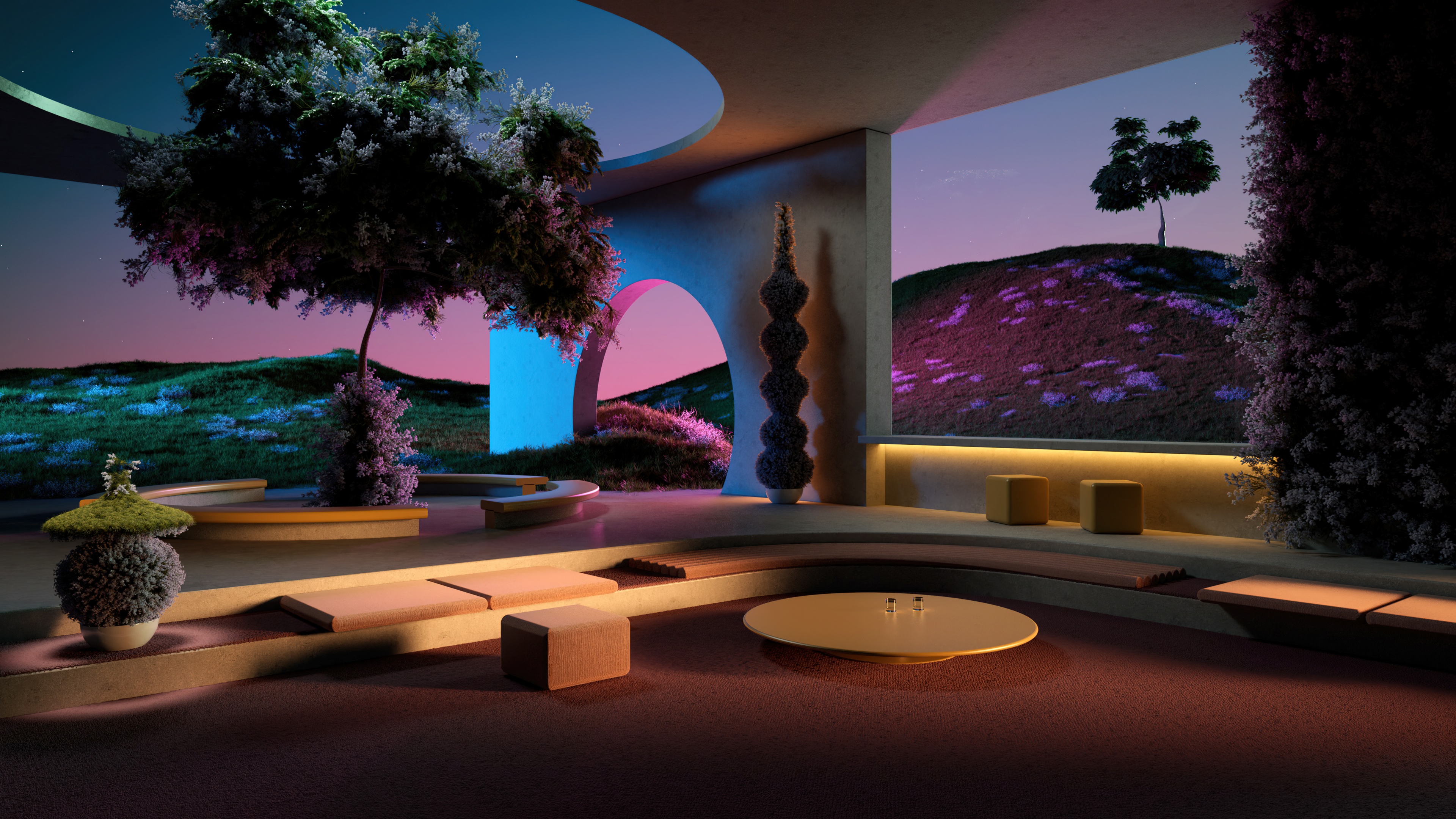 An aesthetic outdoor scene in 5K resolution featuring soft ambient lighting and natural beauty.