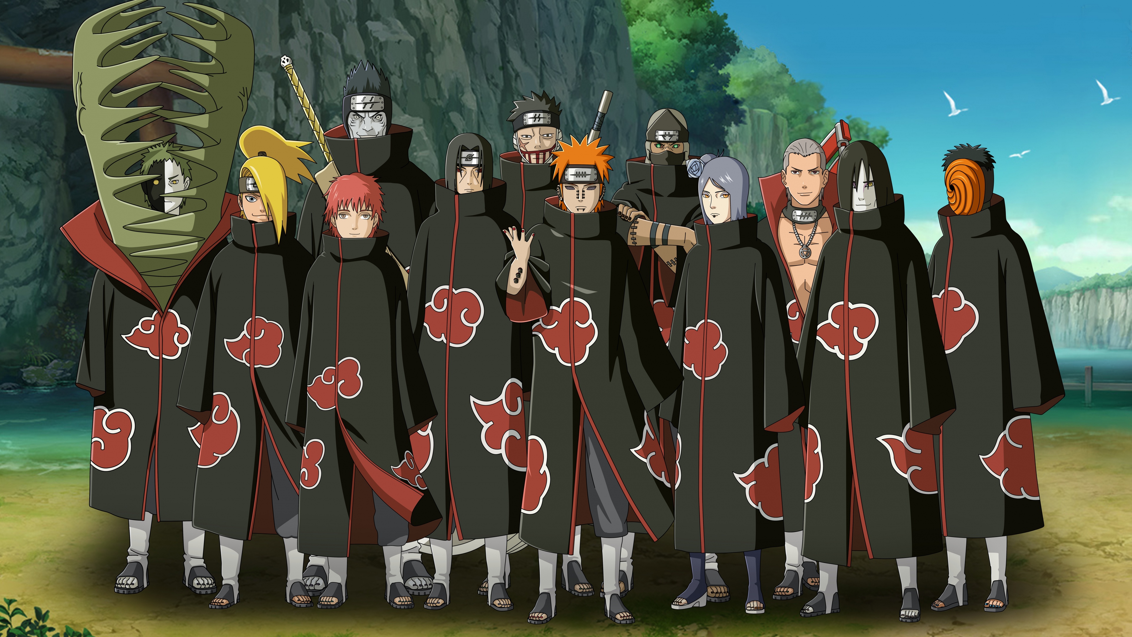 Nagato and Pain, key members of the Akatsuki organization from the Naruto anime series.