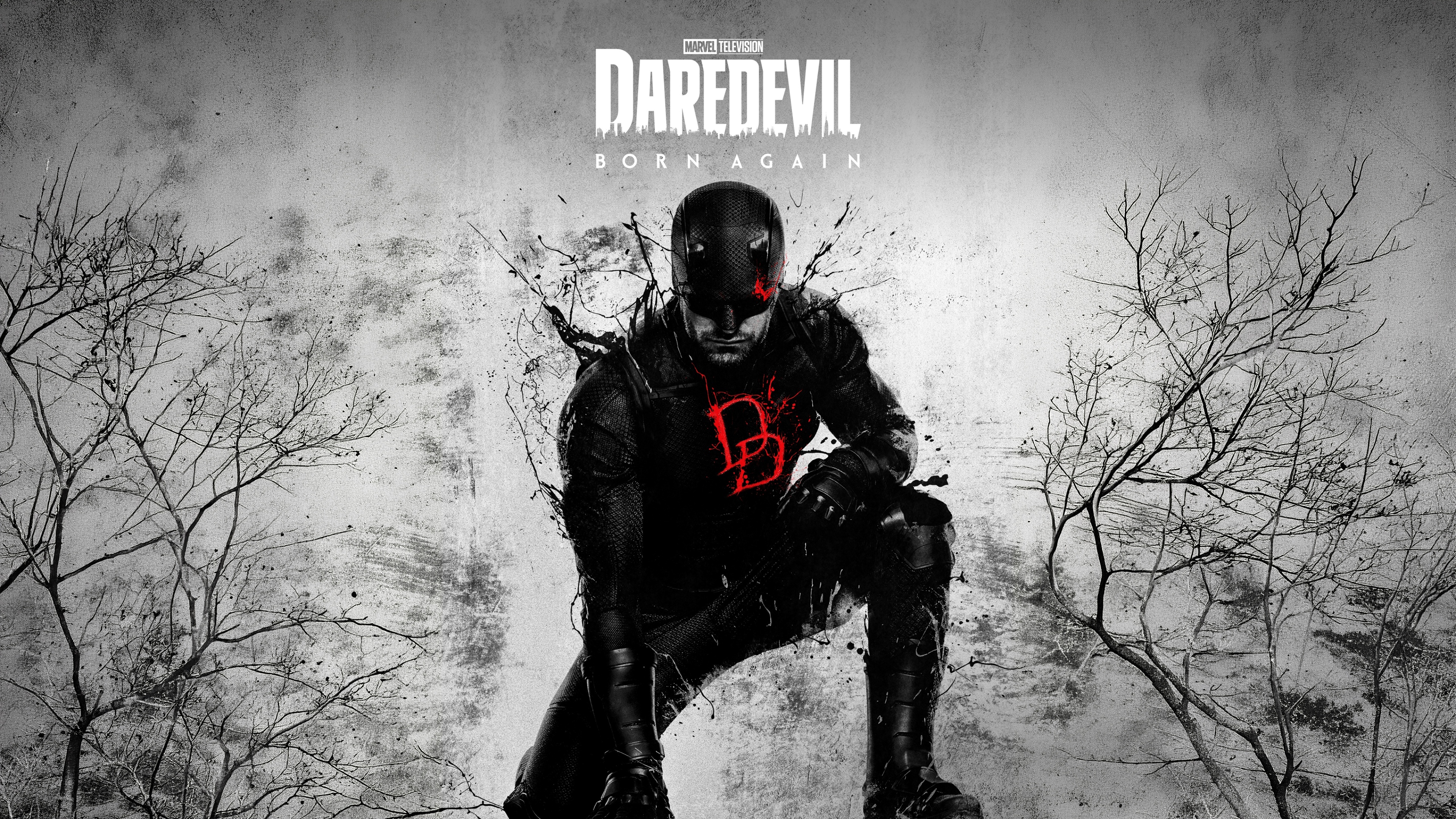 Daredevil (Matt Murdock) in his iconic red superhero suit from Marvel's Daredevil: Born Again series.