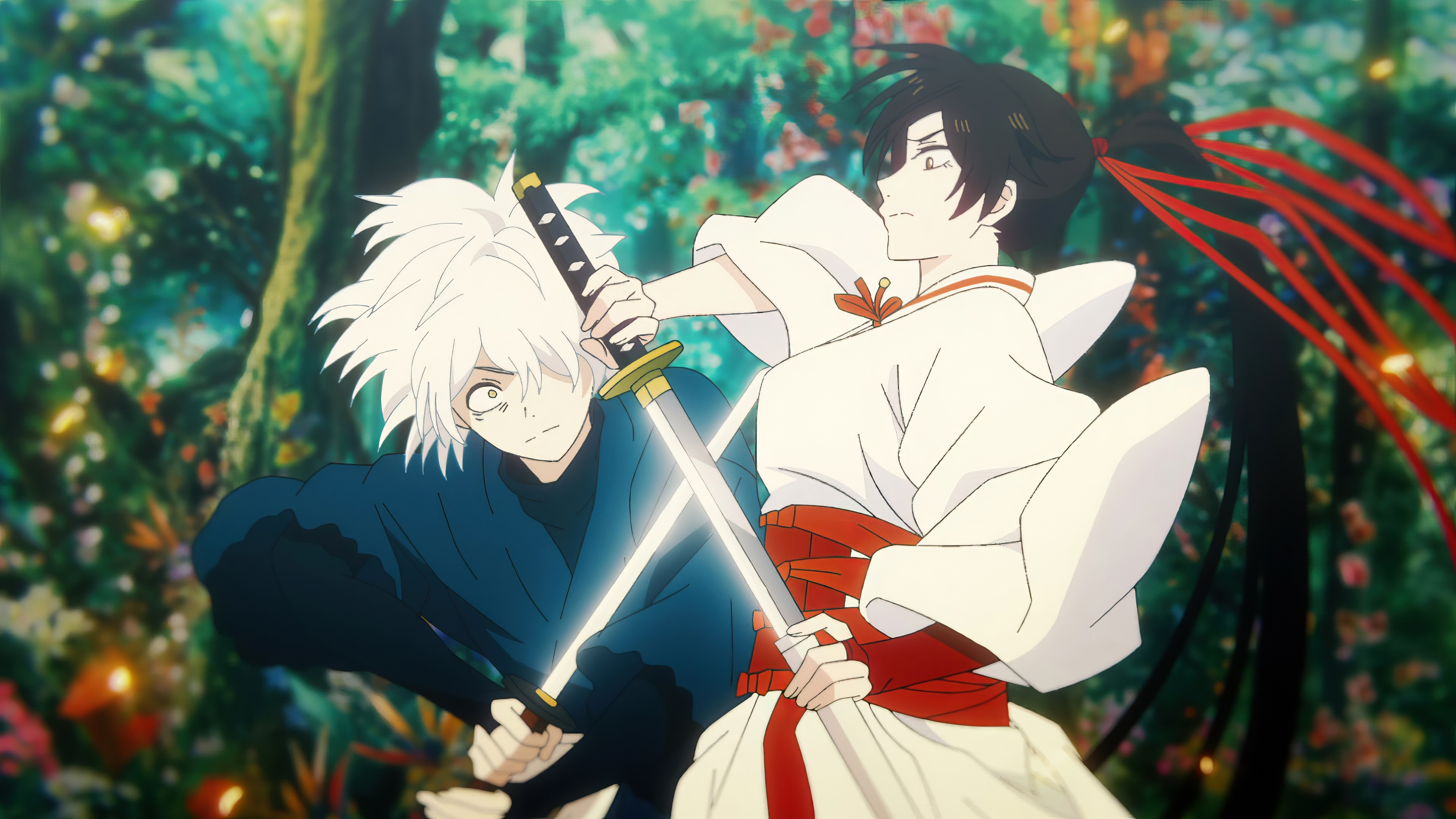 A high-definition 5K anime-style artwork from the series Hell's Paradise: Jigokuraku.
