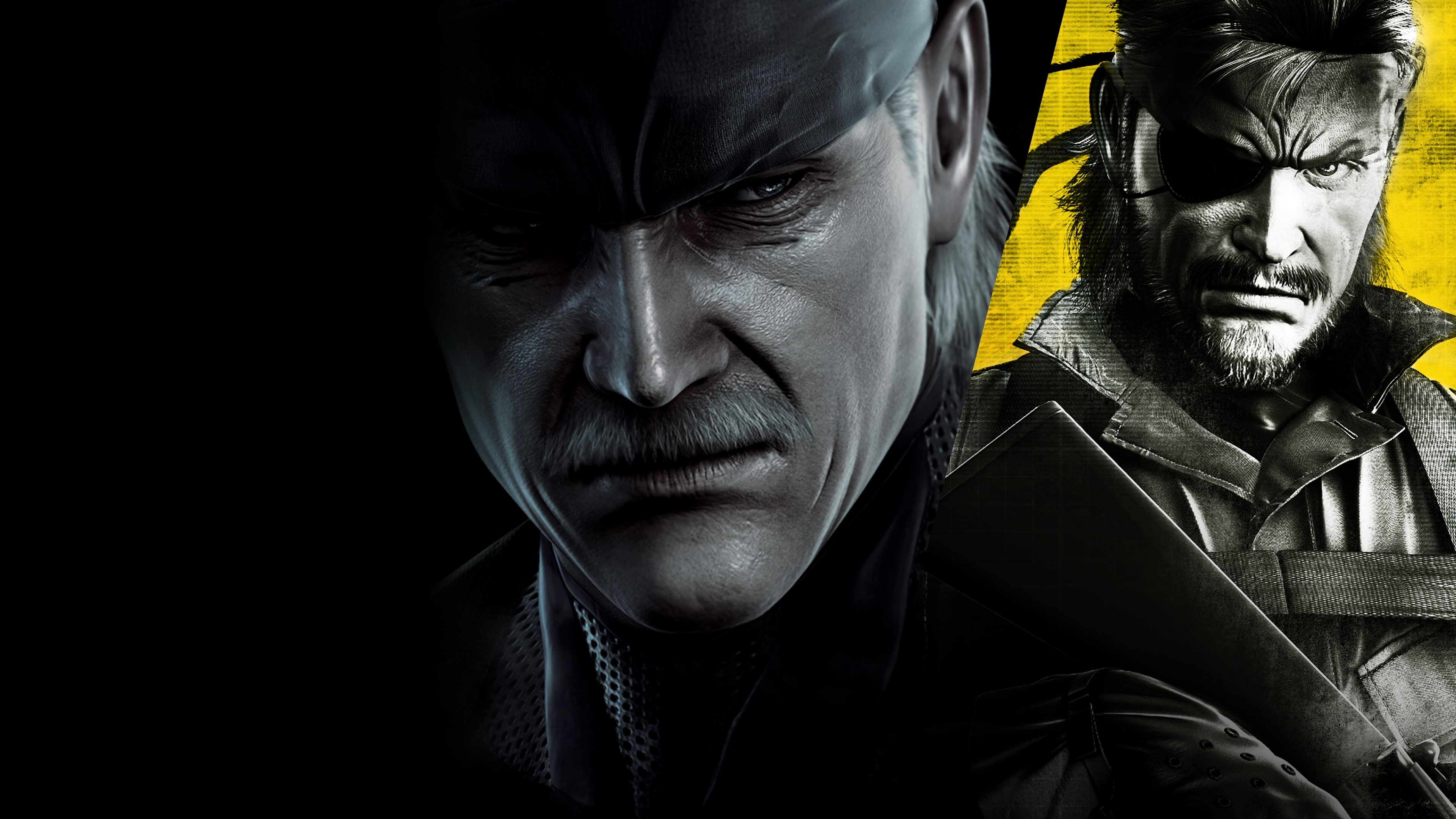 A cinematic portrait of Solid Snake from Metal Gear Solid wearing tactical gear.
