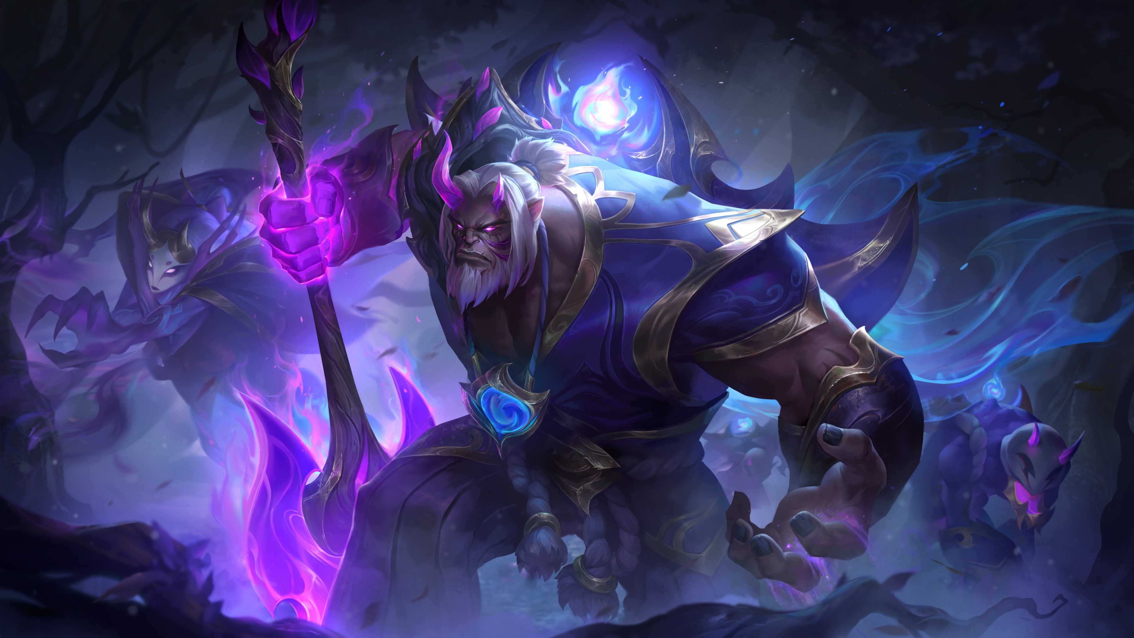 Ahri, tratta dal videogioco League of Legends, indossa il suo costume «Spirit Blossom» ed è circondata da petali di ciliegio incantati che fluttuano nell’aria e da una luce eterea.