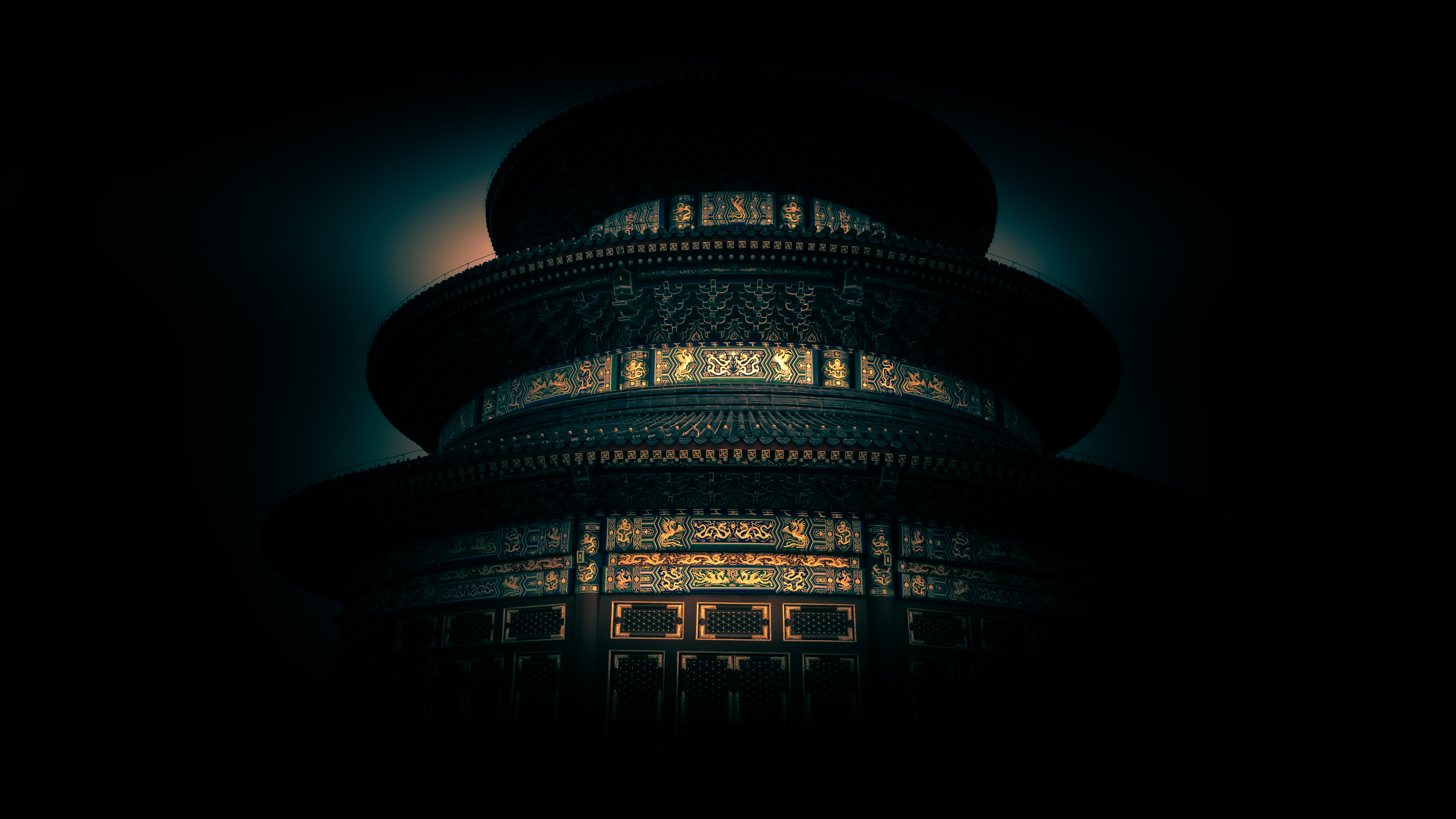 Ornate ancient Chinese rooftops and imperial architecture in Beijing, China.