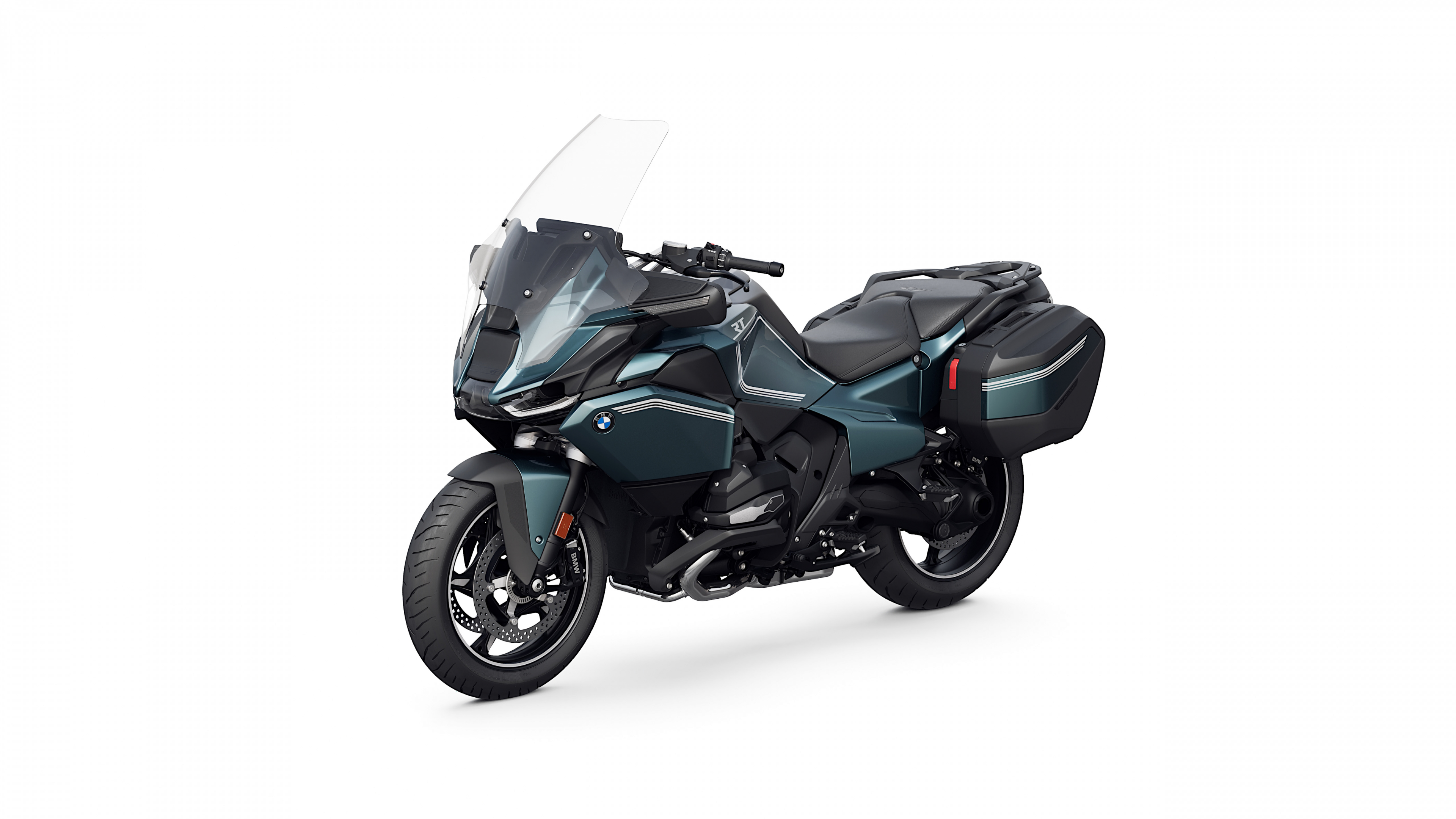 2025 BMW R 1300 RT touring motorcycle isolated on a white background