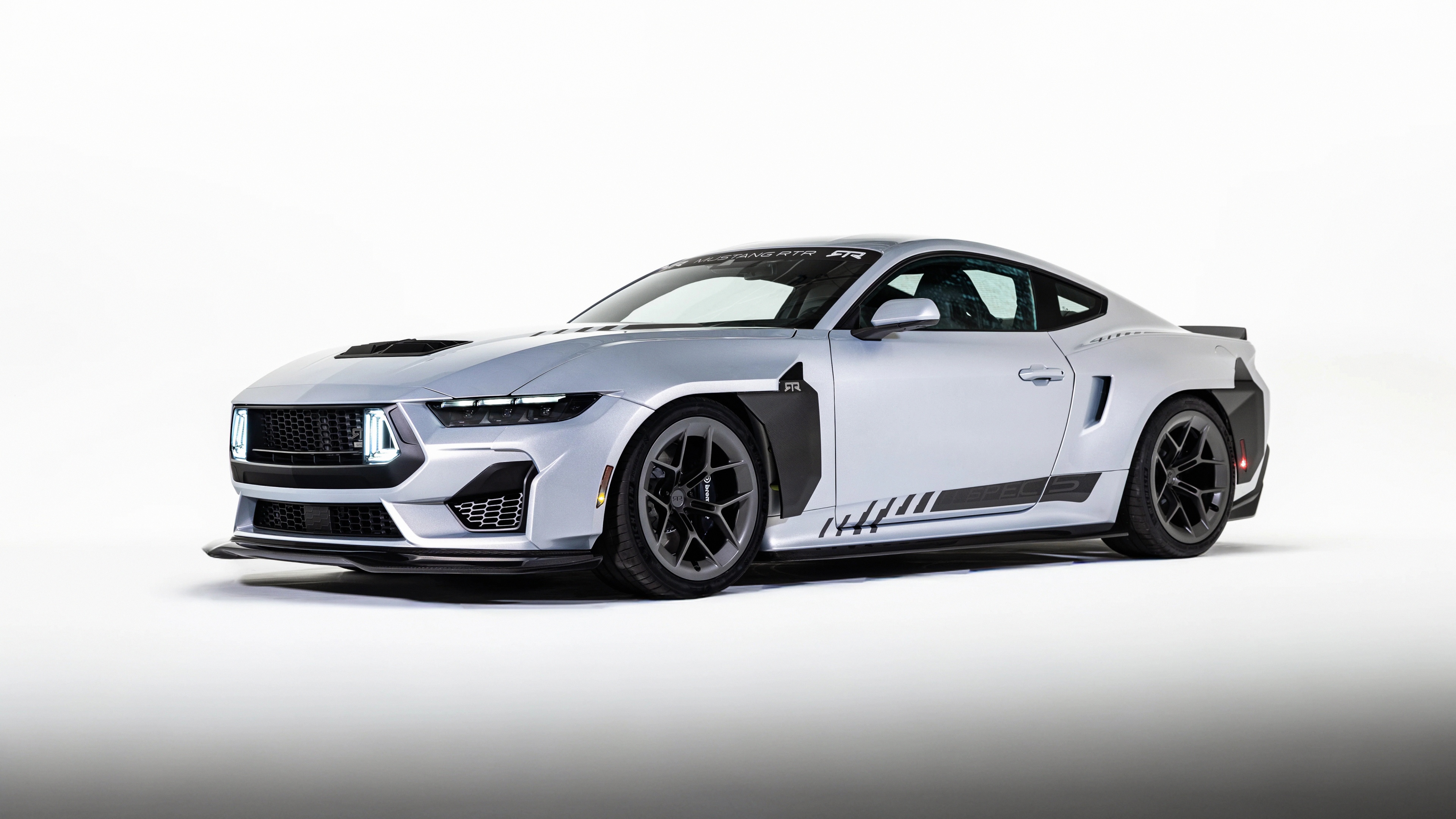 A high-detail 2026 Ford Mustang RTR performance car isolated on a white background.