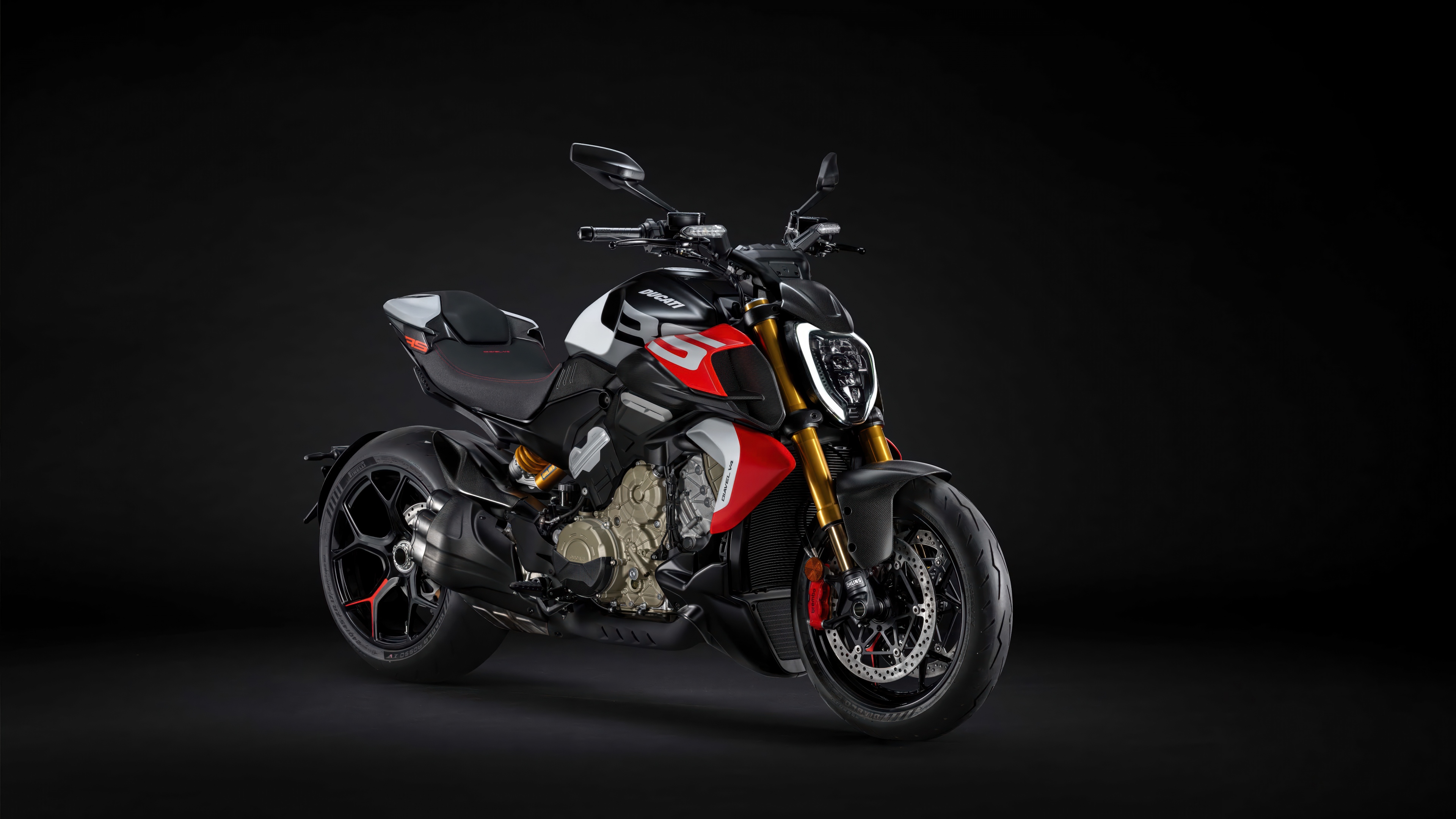 A sleek and futuristic sports motorcycle with advanced aerodynamic features on a dark, cinematic background.