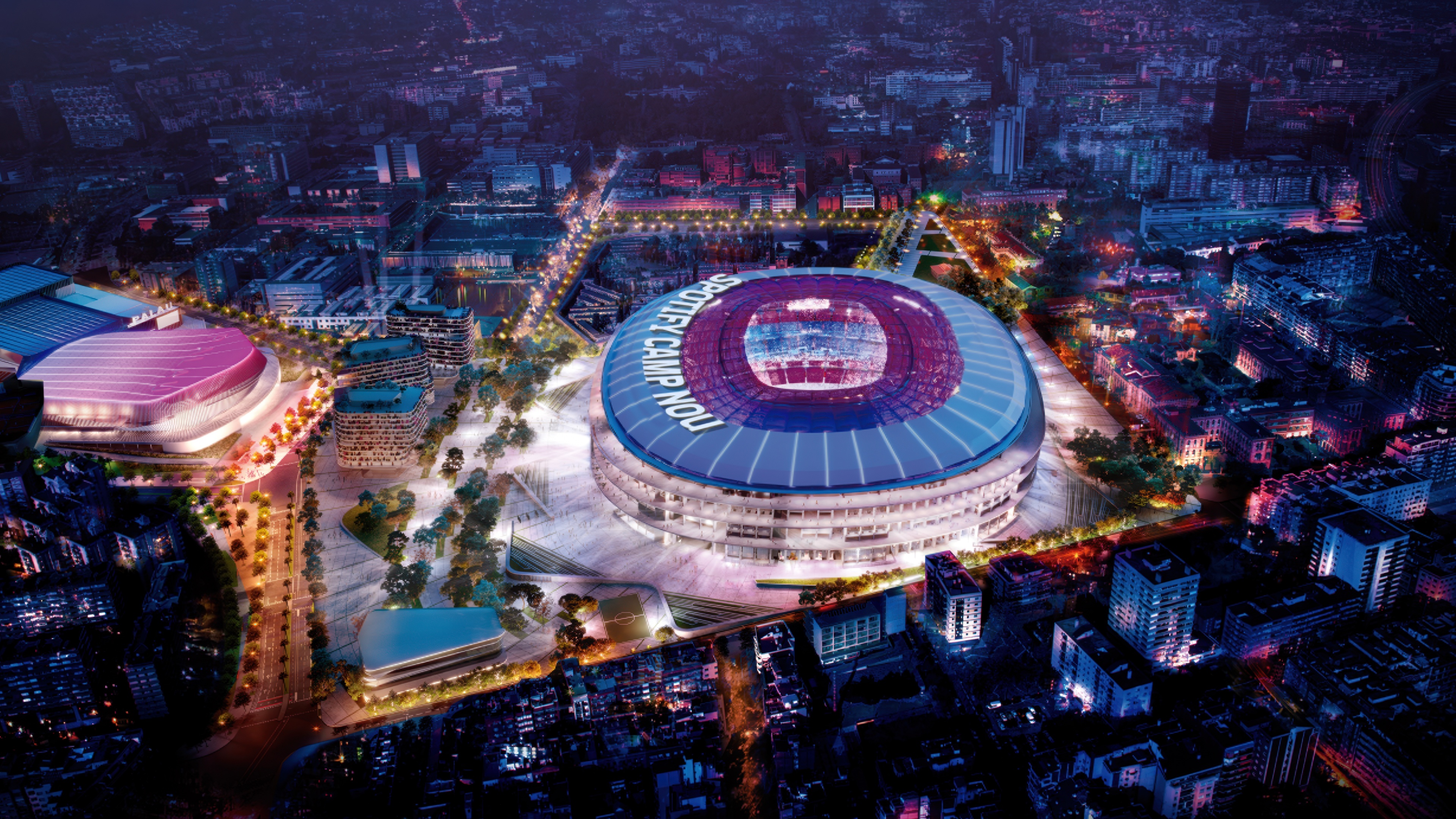 A breathtaking high-resolution view of the FC Barcelona stadium in Spain.