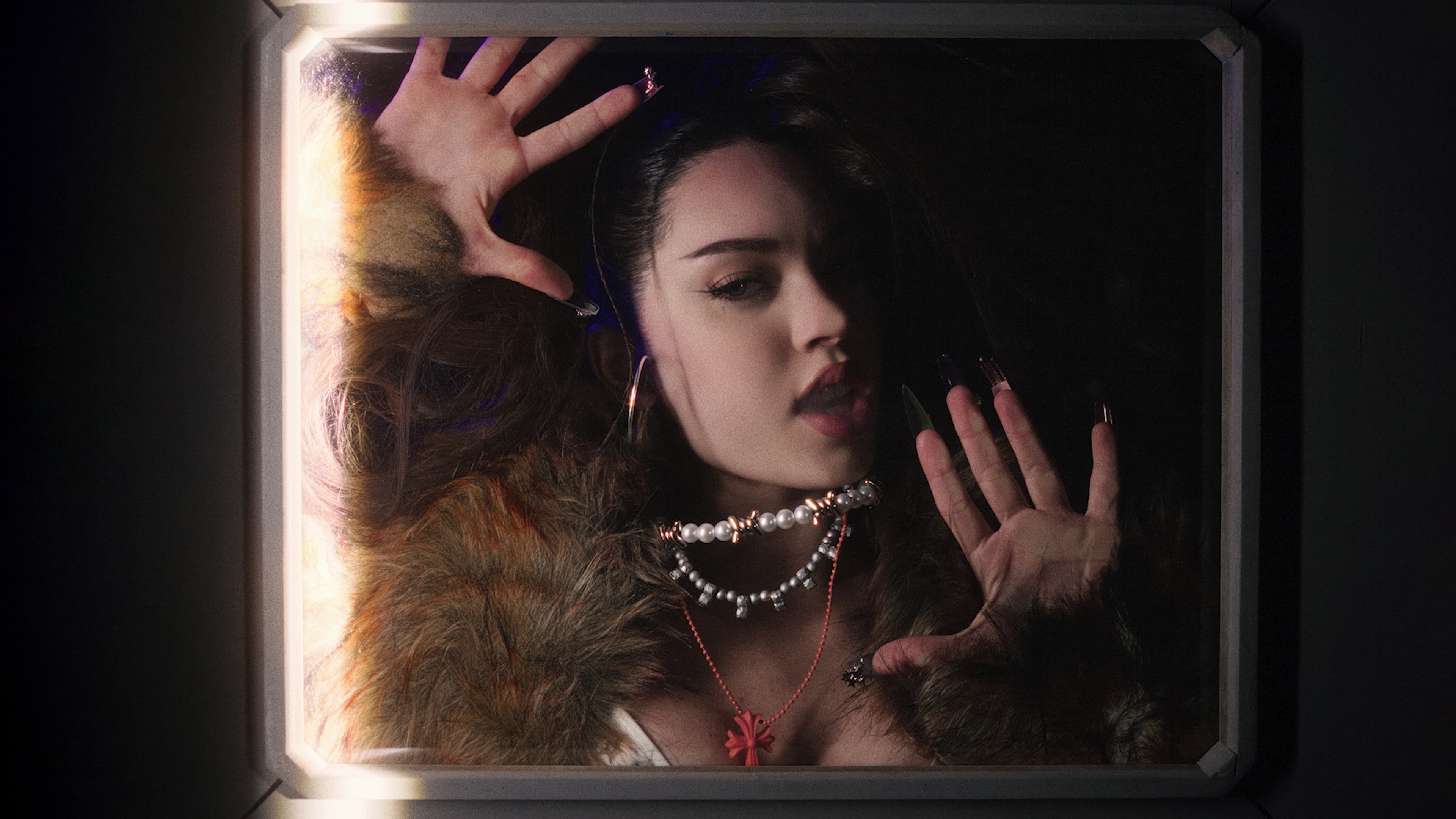 A high-quality, detailed portrait of Daniela, a member of the musical group KATSEYE.