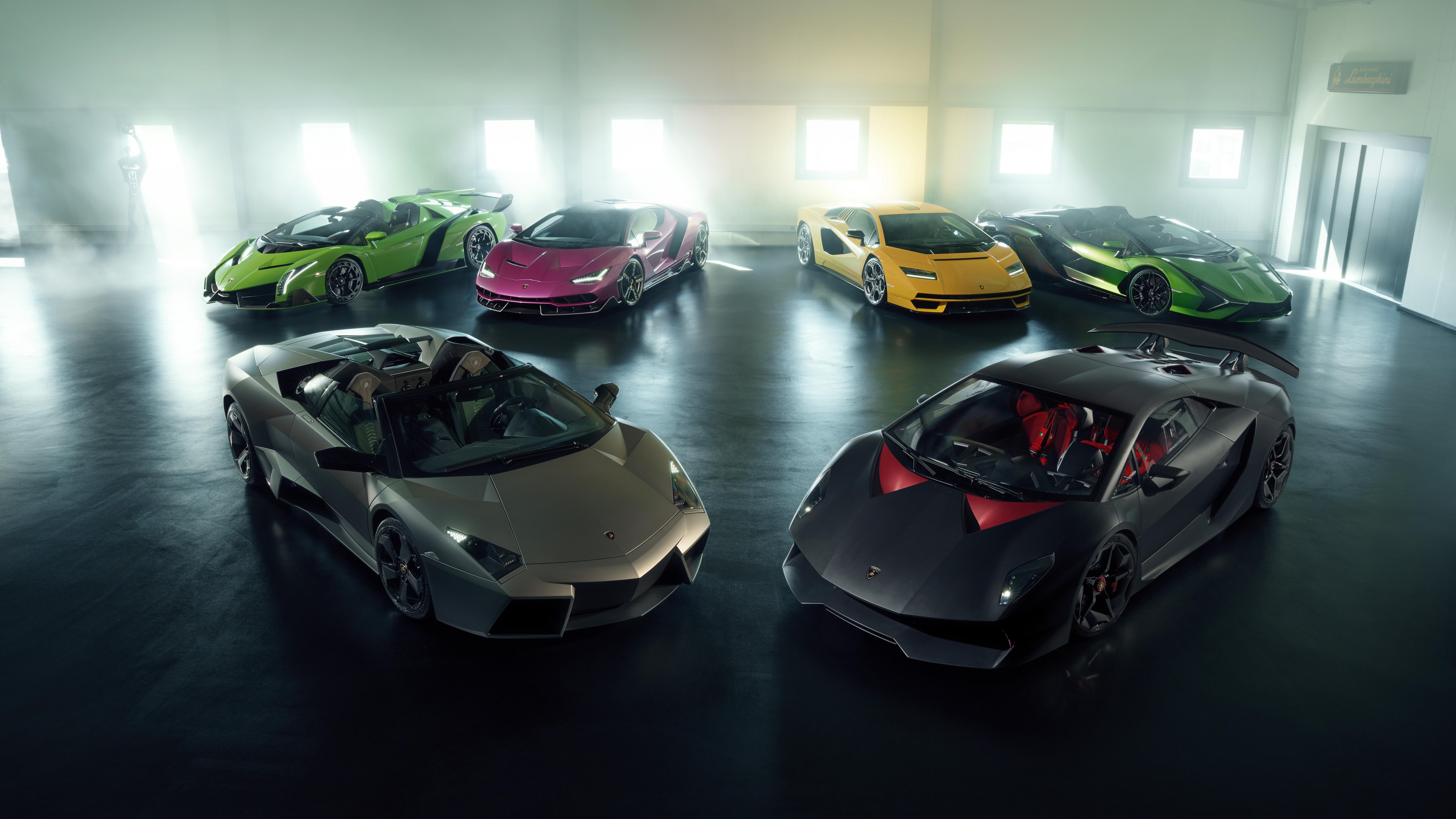 A luxurious Lamborghini automobile presented in the artistic Albert Spiess Collection style, featuring sharp details and high-end aesthetics.