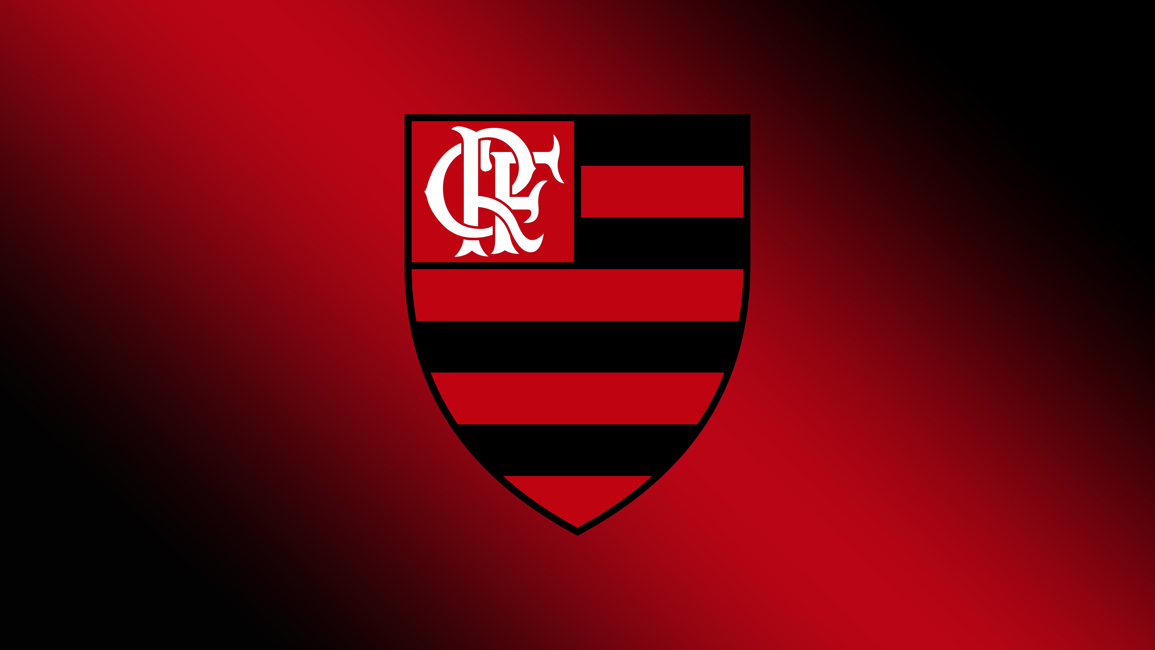 A dramatic and intense red-themed graphic celebrating the CR Flamengo football club.