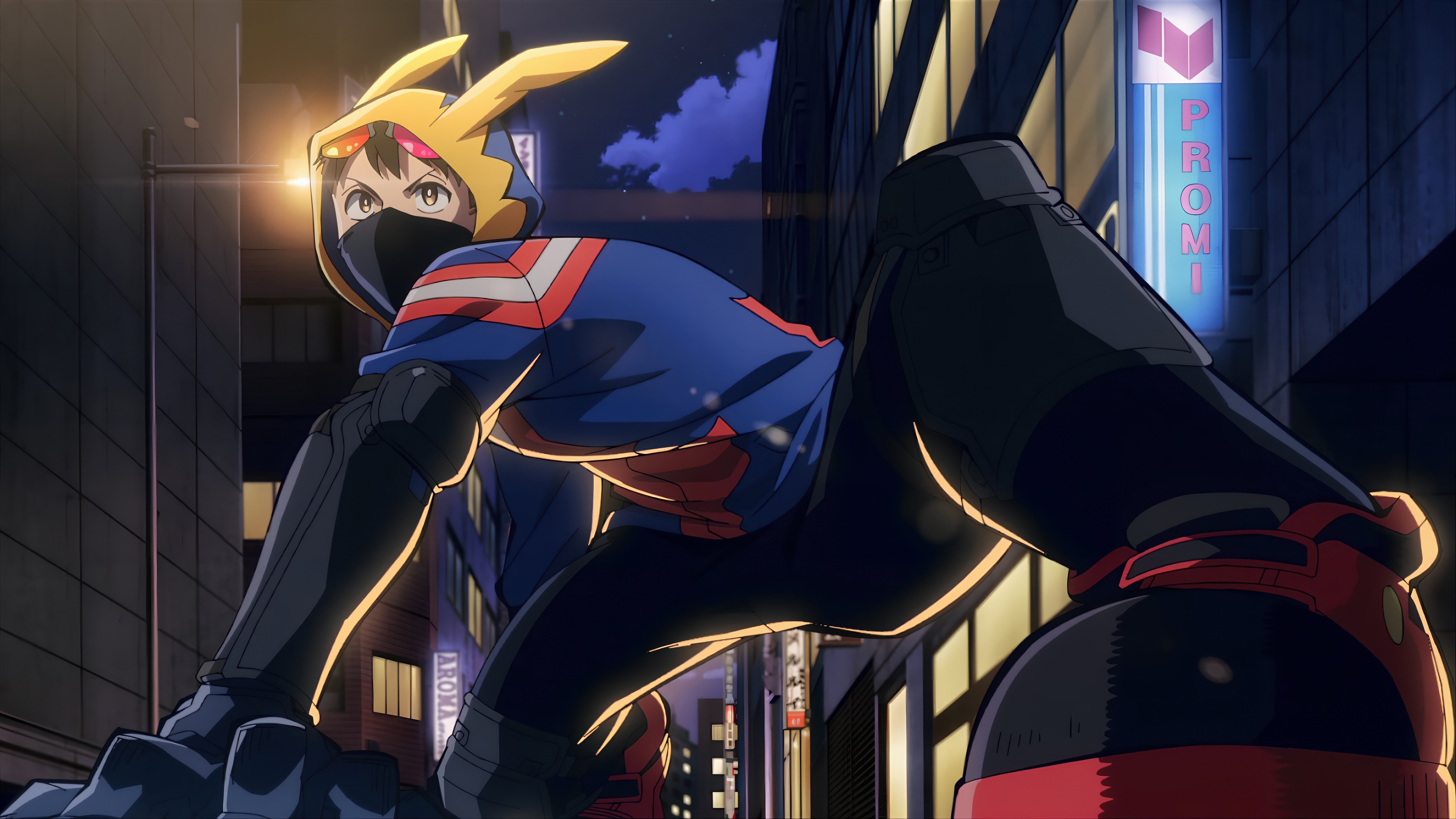 Detailed 5K portrait of Koichi Haimawari from My Hero Academia: Vigilantes