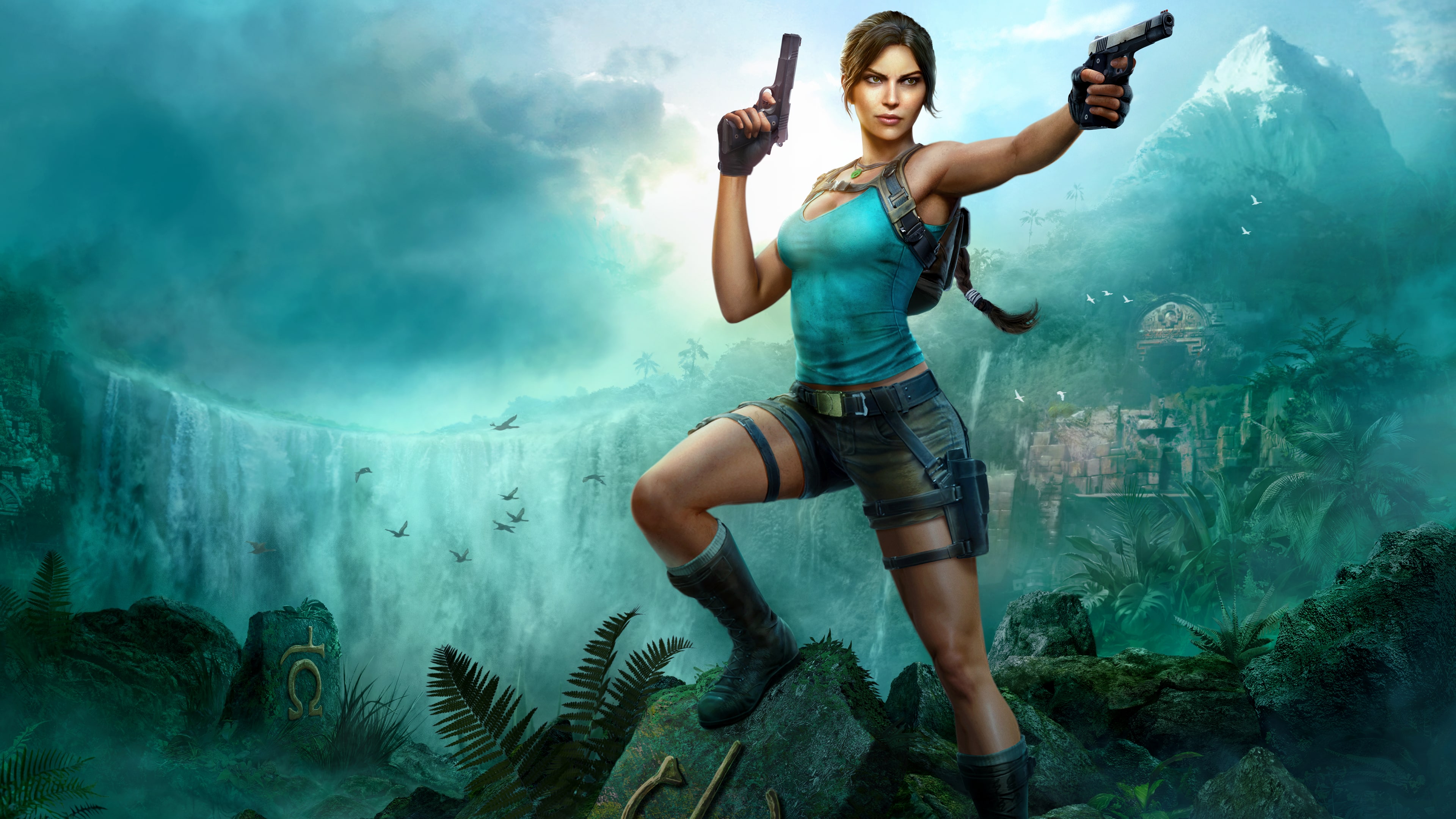 Cinematic key art of Lara Croft from Tomb Raider: Legacy of Atlantis.