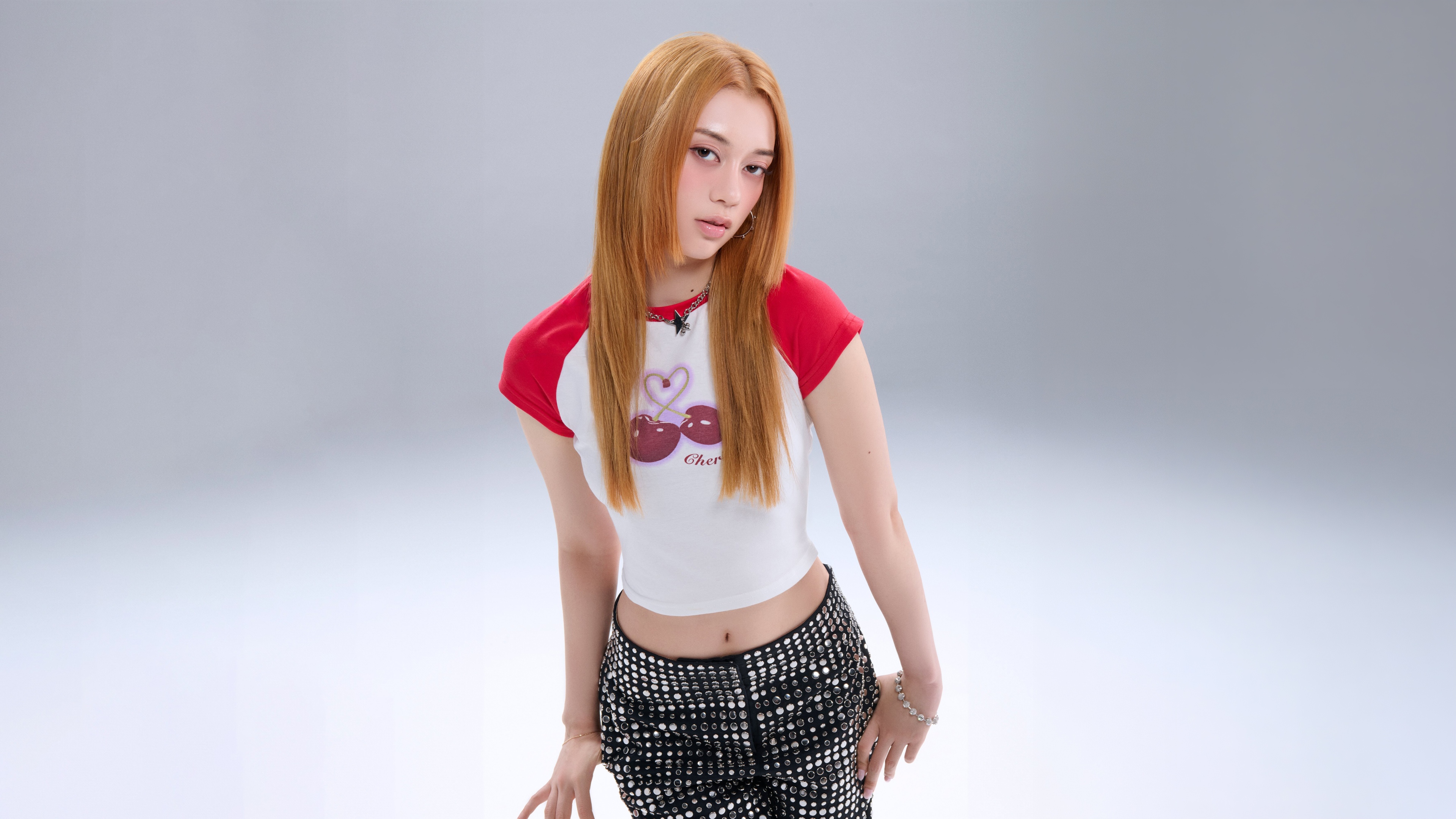 A high-definition 8K close-up portrait of Megan from the girl group KATSEYE.