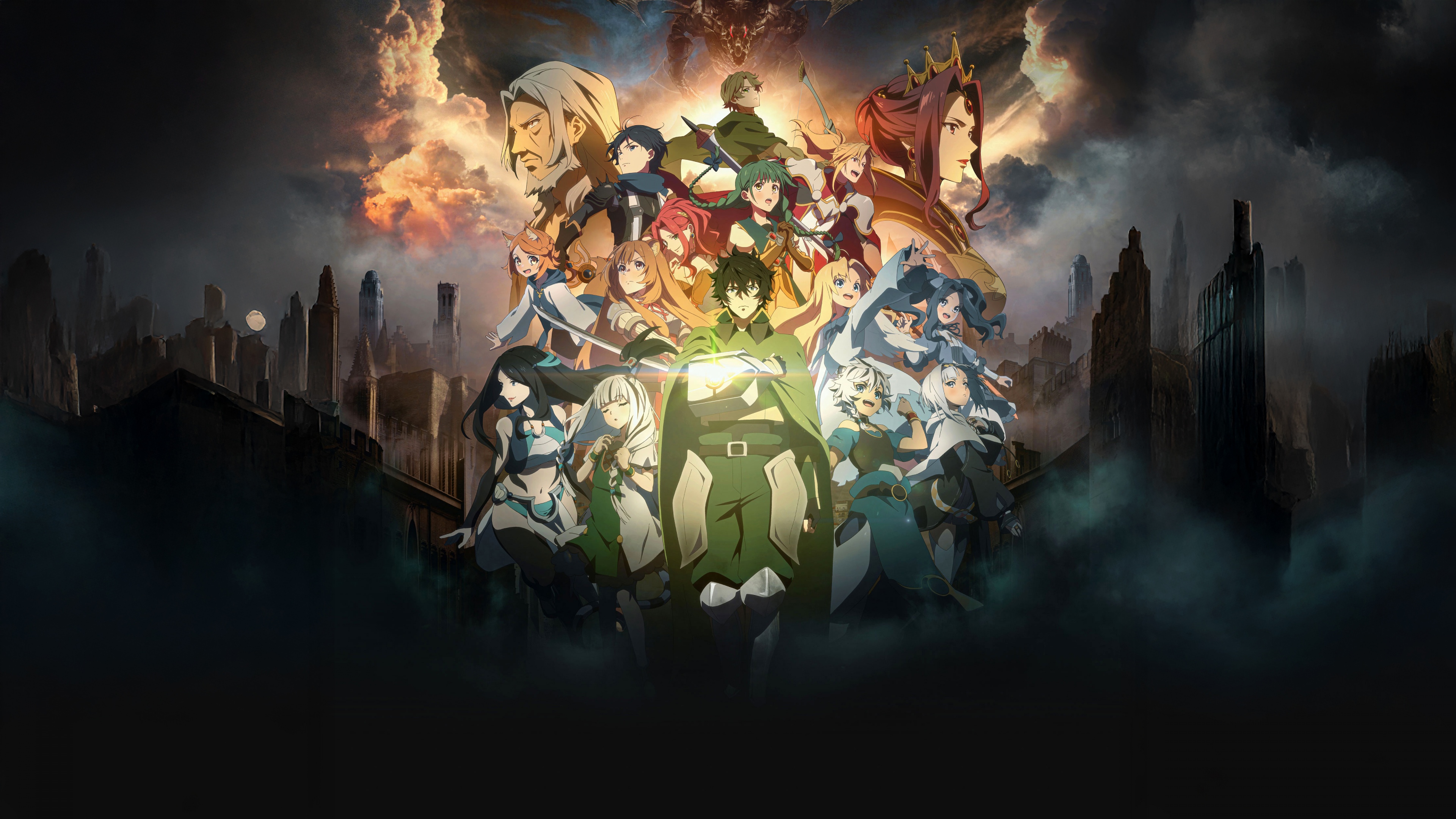 High-resolution anime poster of Naofumi Iwatani from The Rising of the Shield Hero