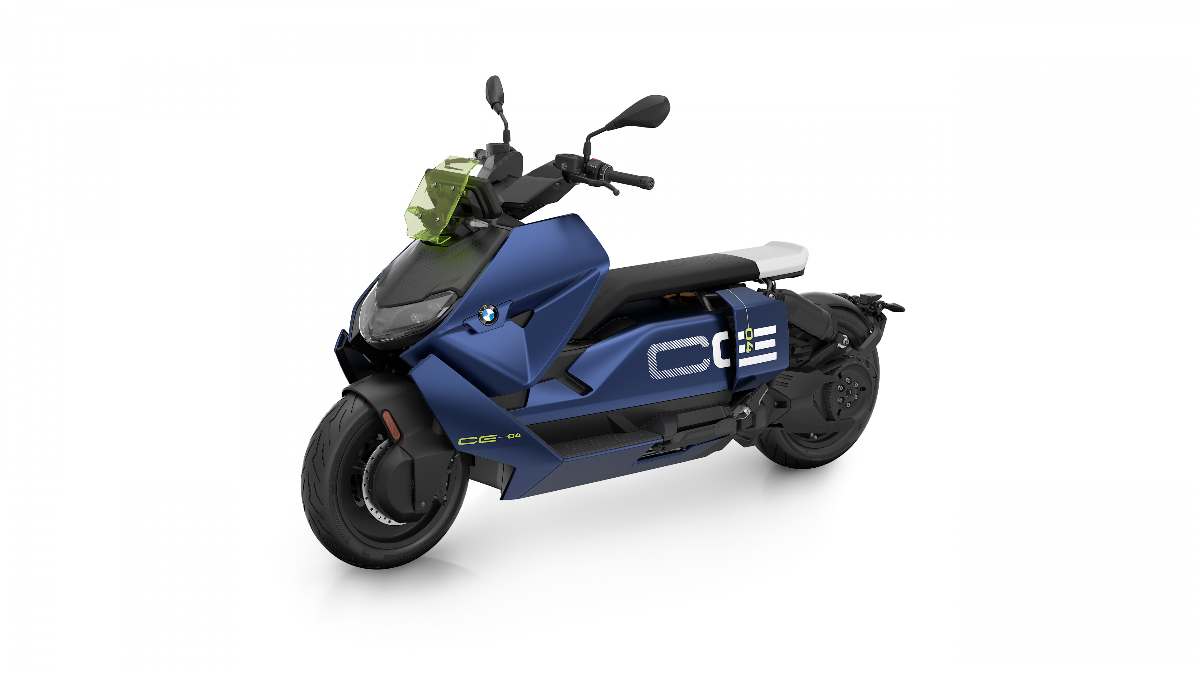 A sleek, modern electric scooter parked on a contemporary urban street with a futuristic atmosphere.
