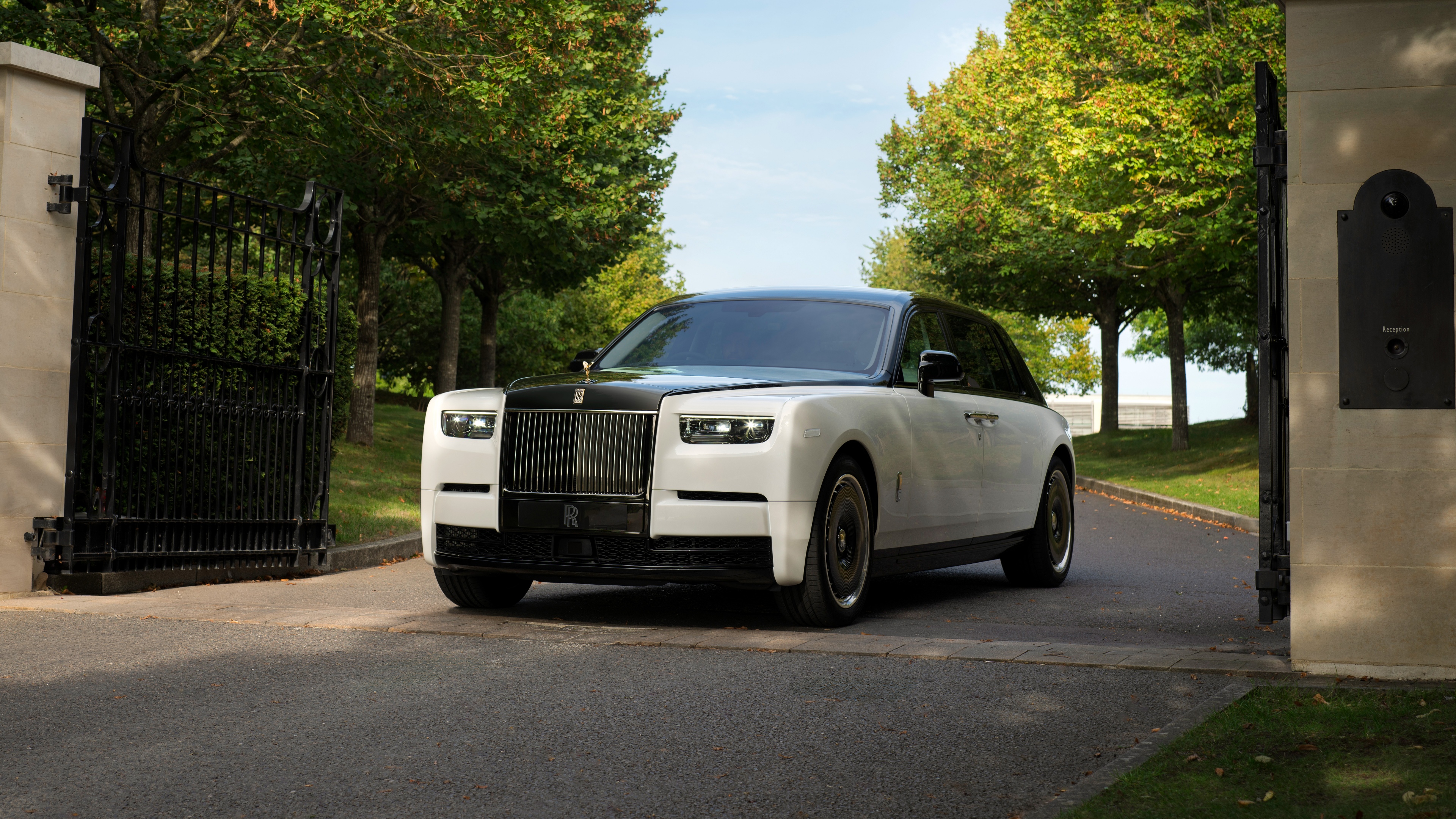 A high-resolution, detailed view of the Rolls-Royce Phantom Centenary edition, highlighting its luxurious design and premium finish.
