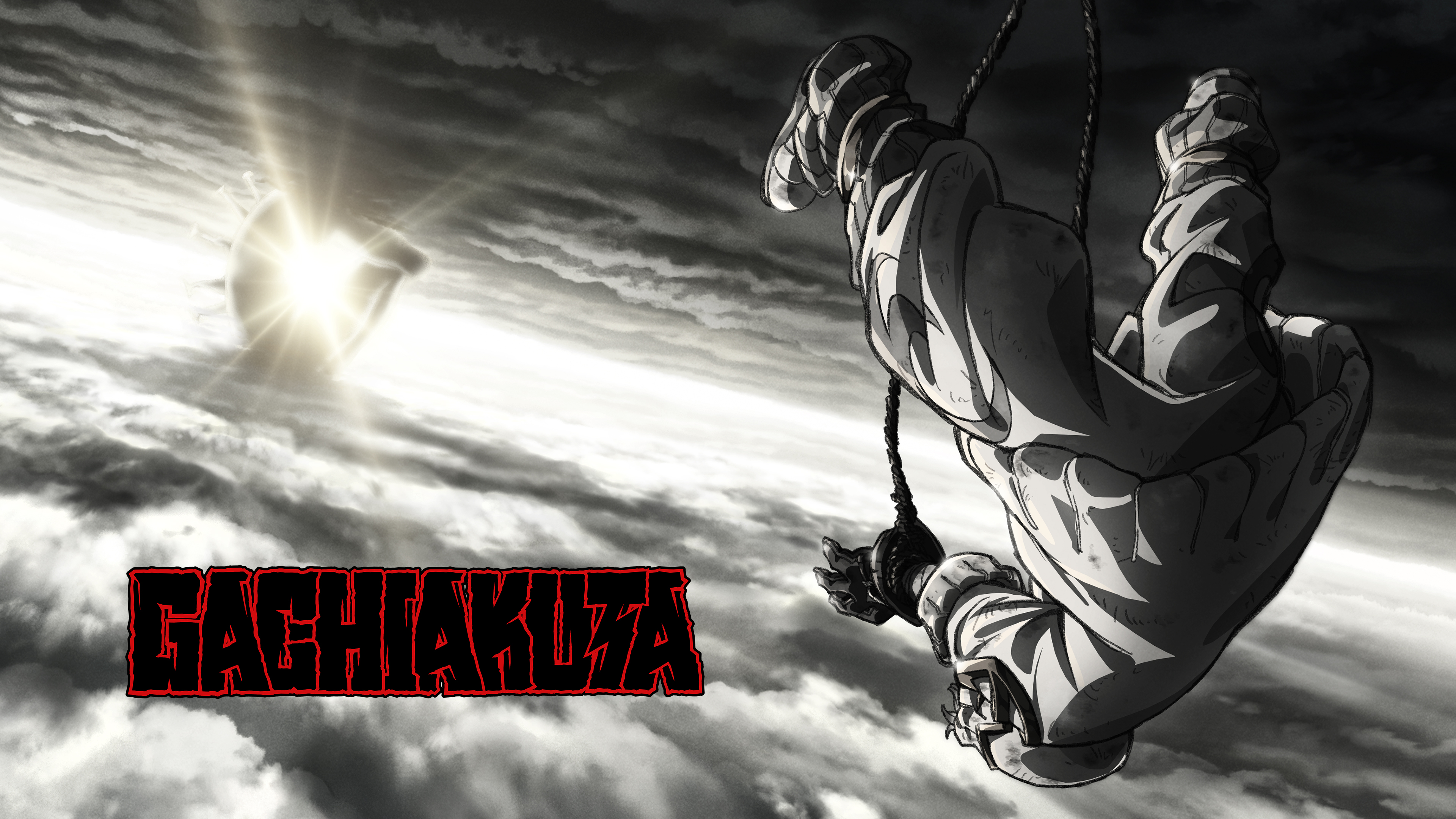 Monochrome manga art of Rudo Surebrec from Gachiakuta.