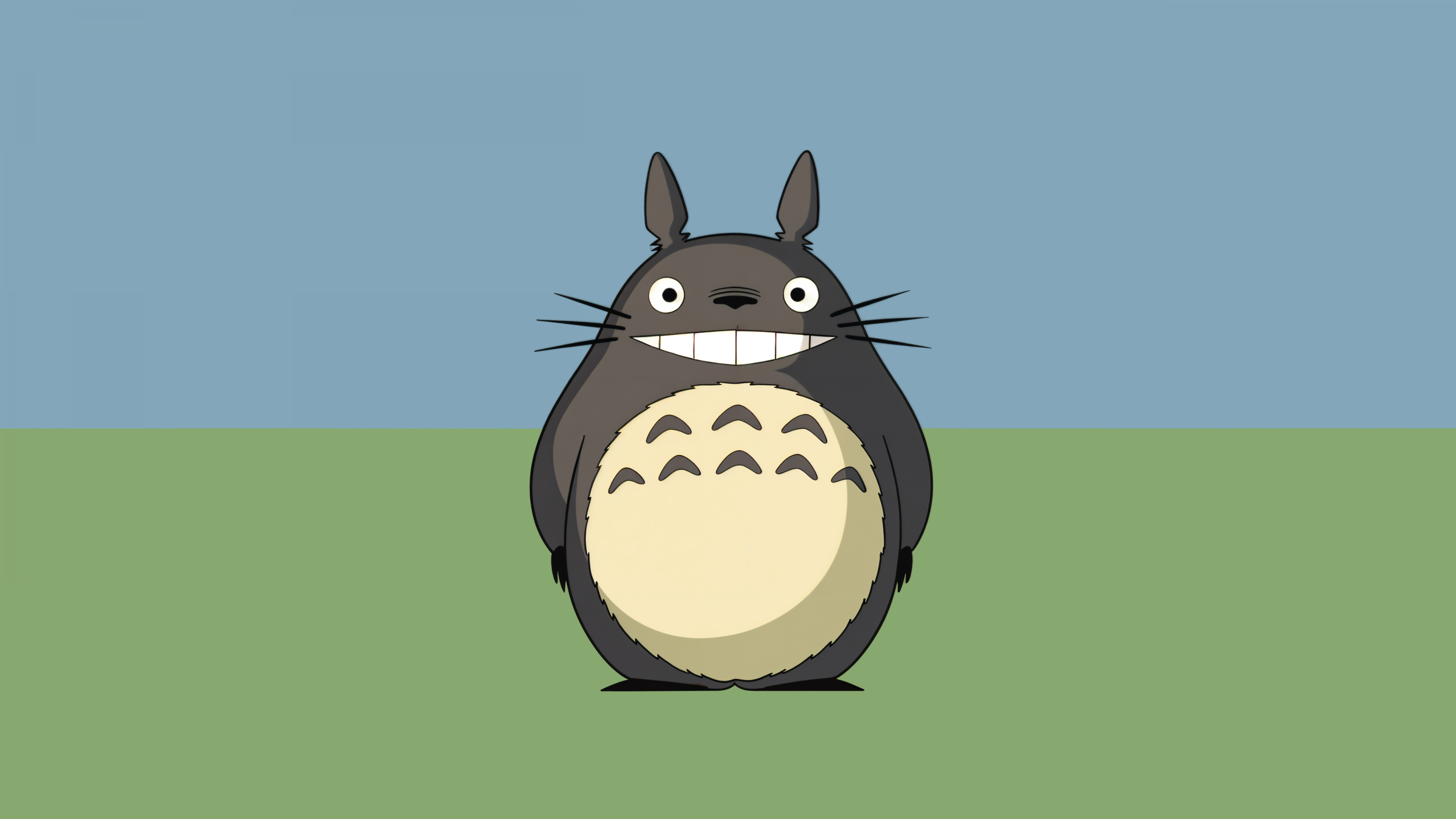 Minimalist illustration of Totoro from My Neighbor Totoro