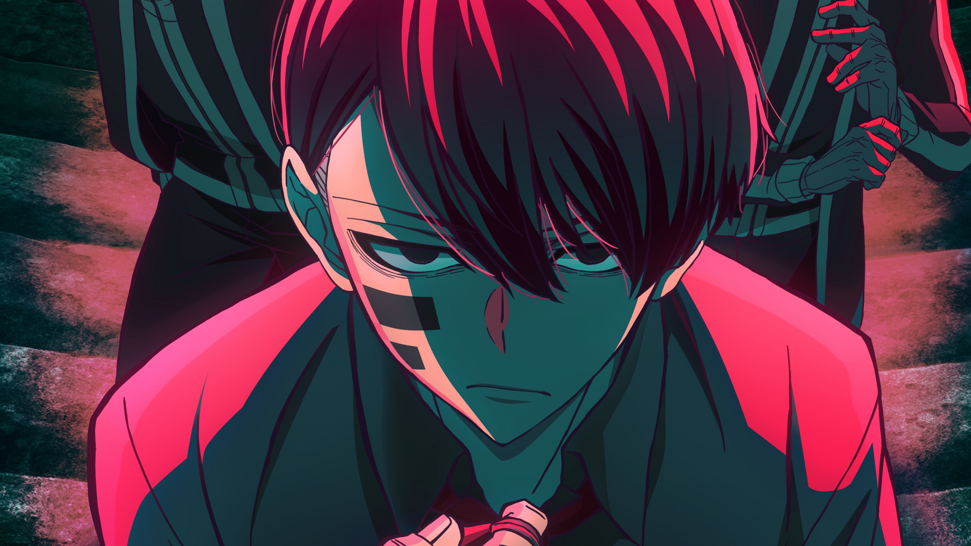 Cinematic anime poster of Shiki Ichinose from Tougen Anki, featuring dramatic action-oriented design and dark fantasy themes.