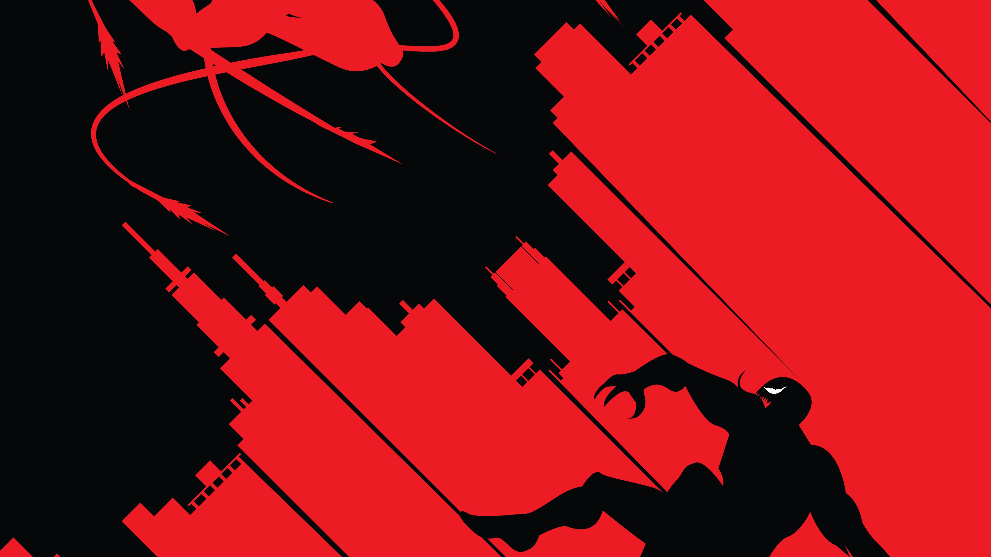 Venom from Marvel Comics' Venom: Let There Be Carnage against a dramatic red background