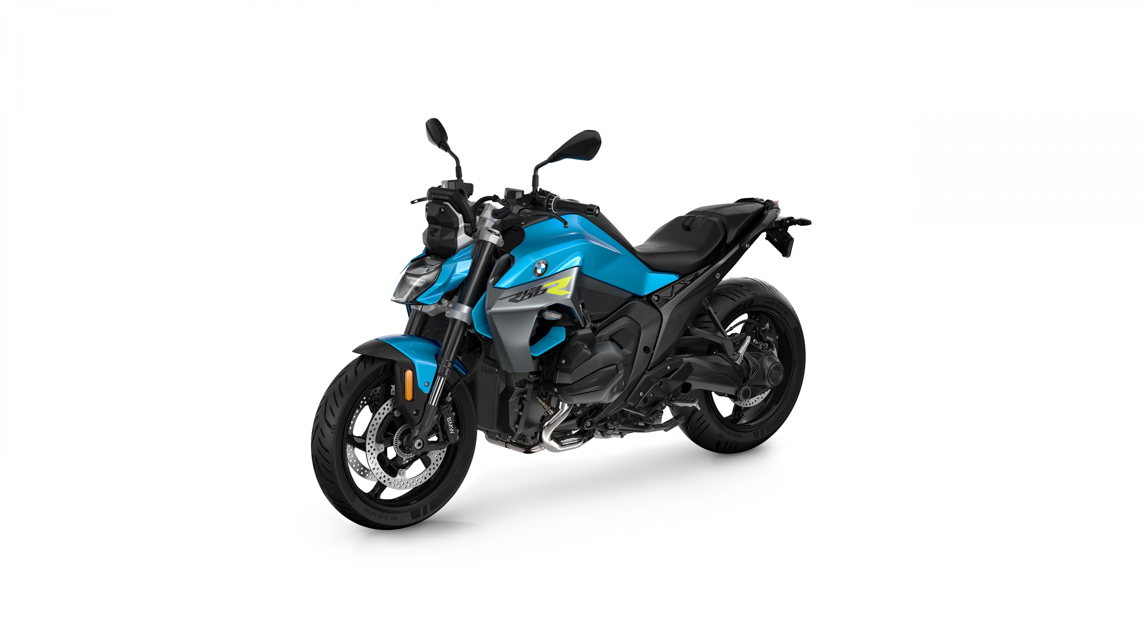 A high-resolution studio shot of the 2025 BMW R 1300 R sports motorcycle isolated on a plain white background.