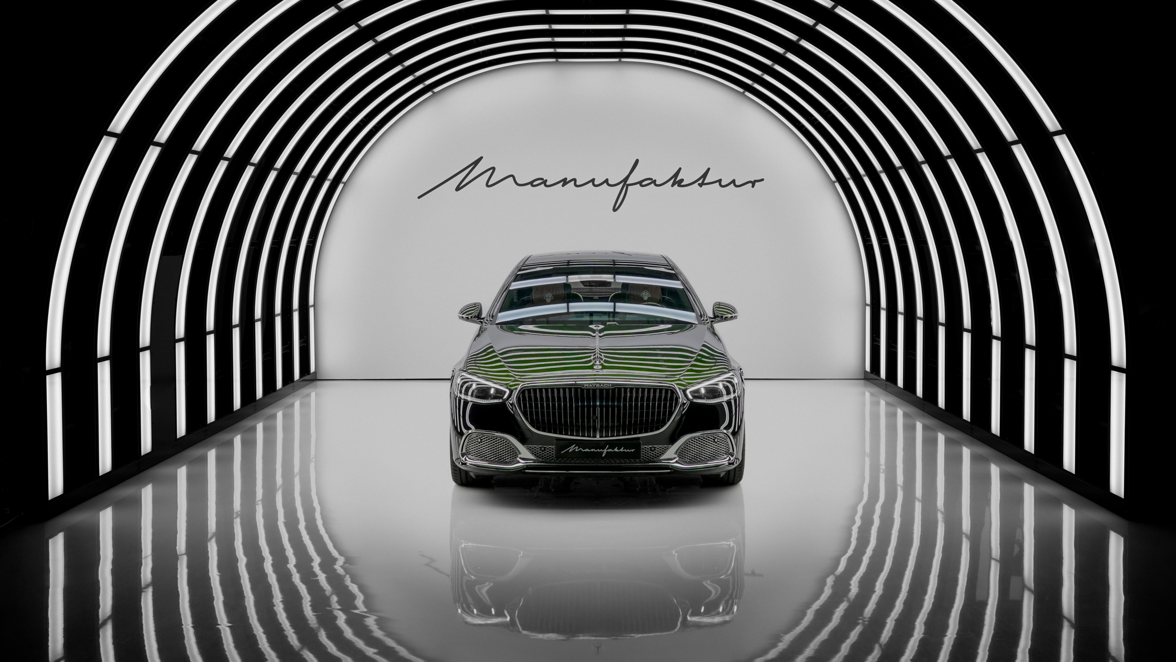 A detailed view of the luxurious 2025 Mercedes-Maybach V12 Edition featuring modern design elements and a sleek finish.