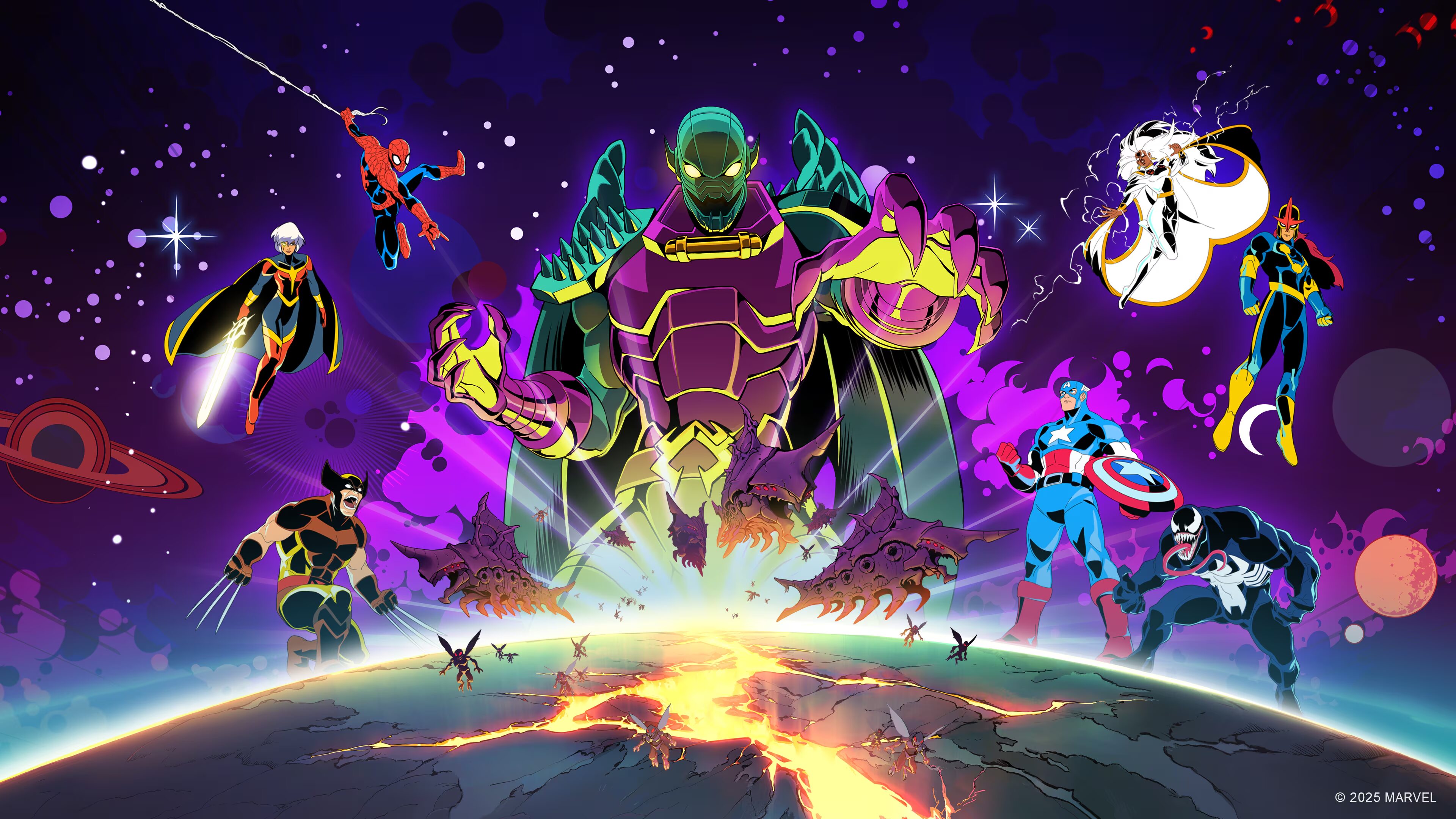 Cinematic key art of a futuristic warrior in high-tech armor with glowing neon accents.