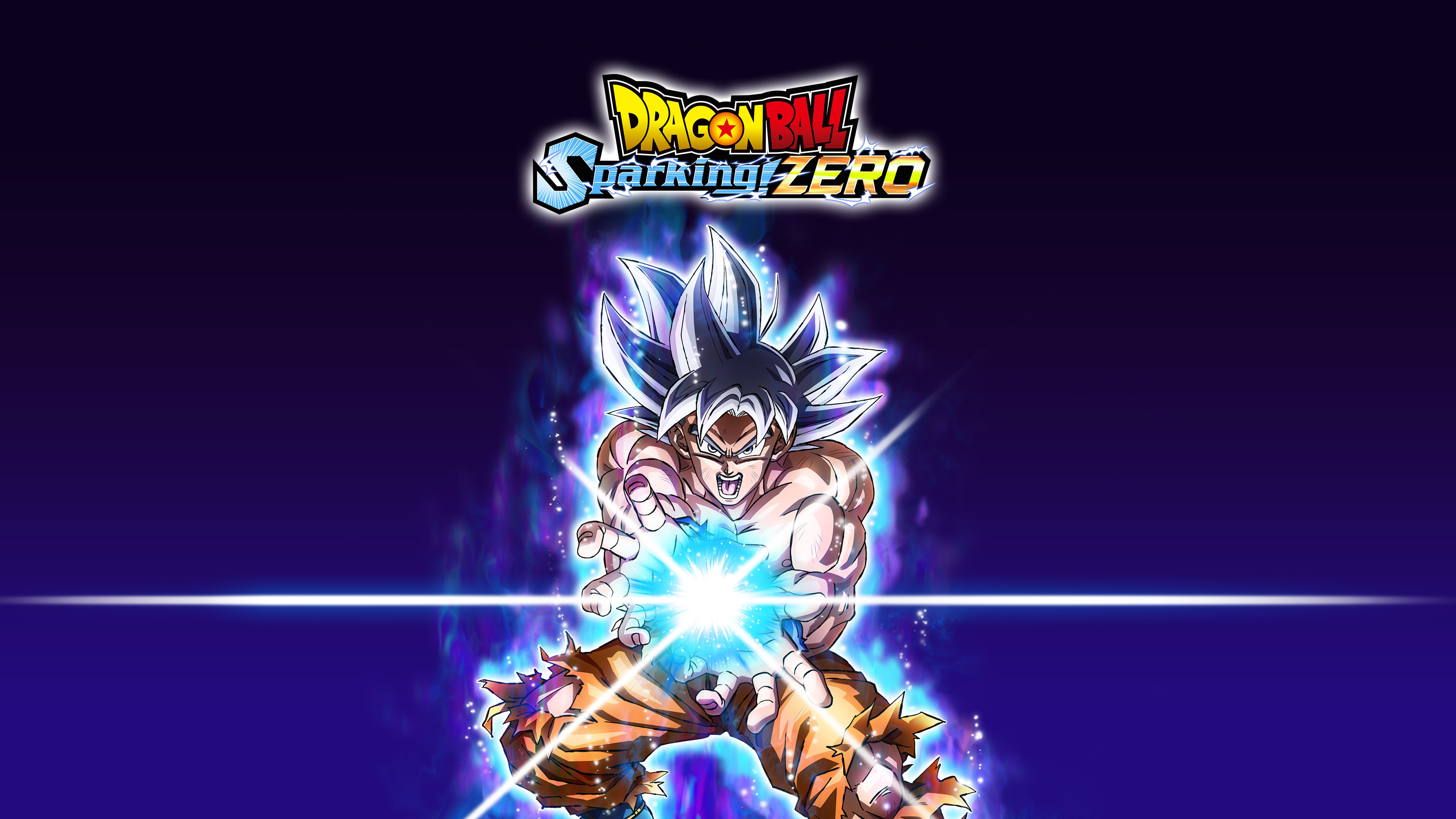 Ultra Instinct Goku from Dragon Ball: Sparking! Zero with silver hair and intense glowing aura