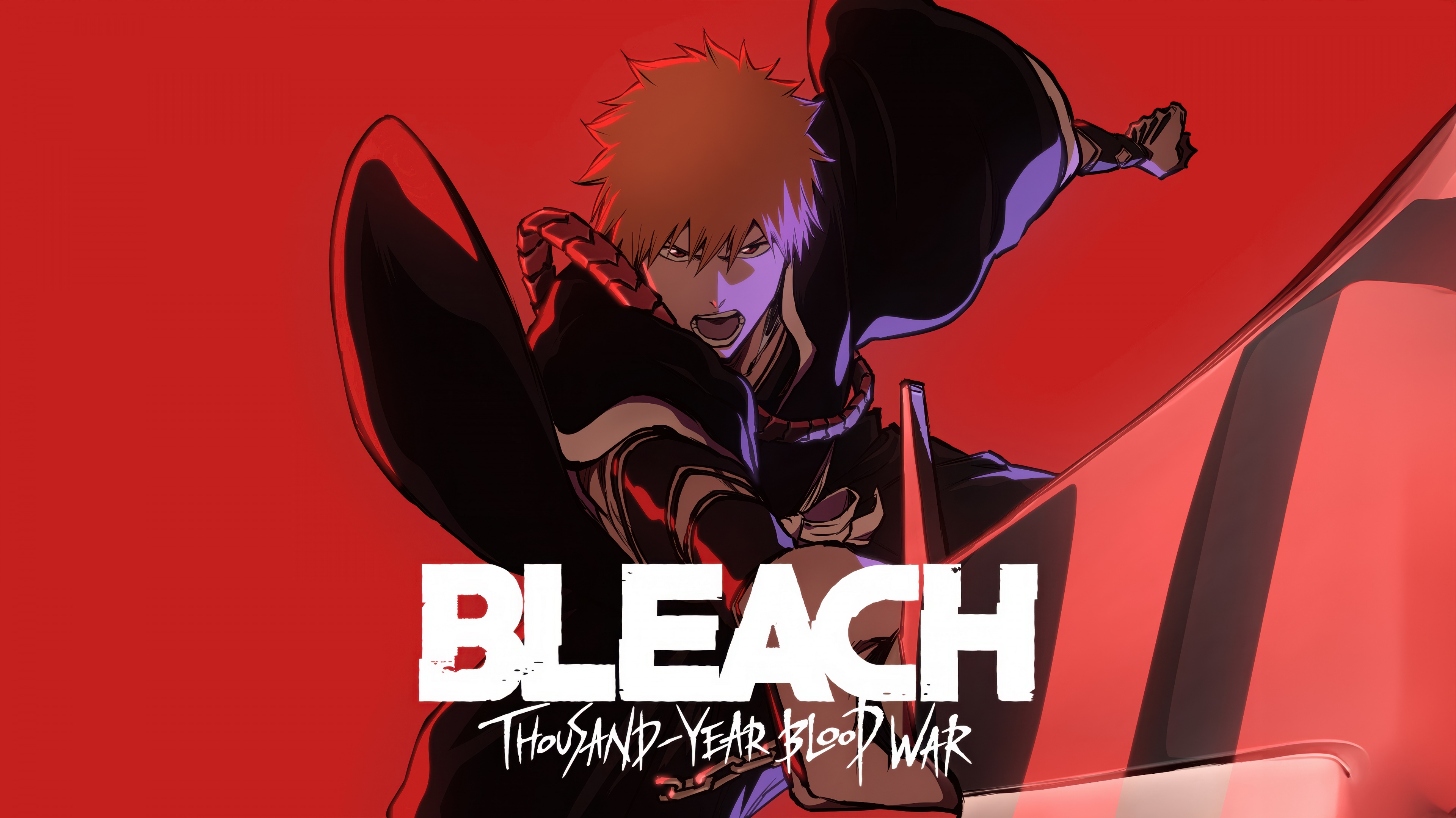 Ichigo Kurosaki from the anime series Bleach: Thousand-Year Blood War in a powerful pose.