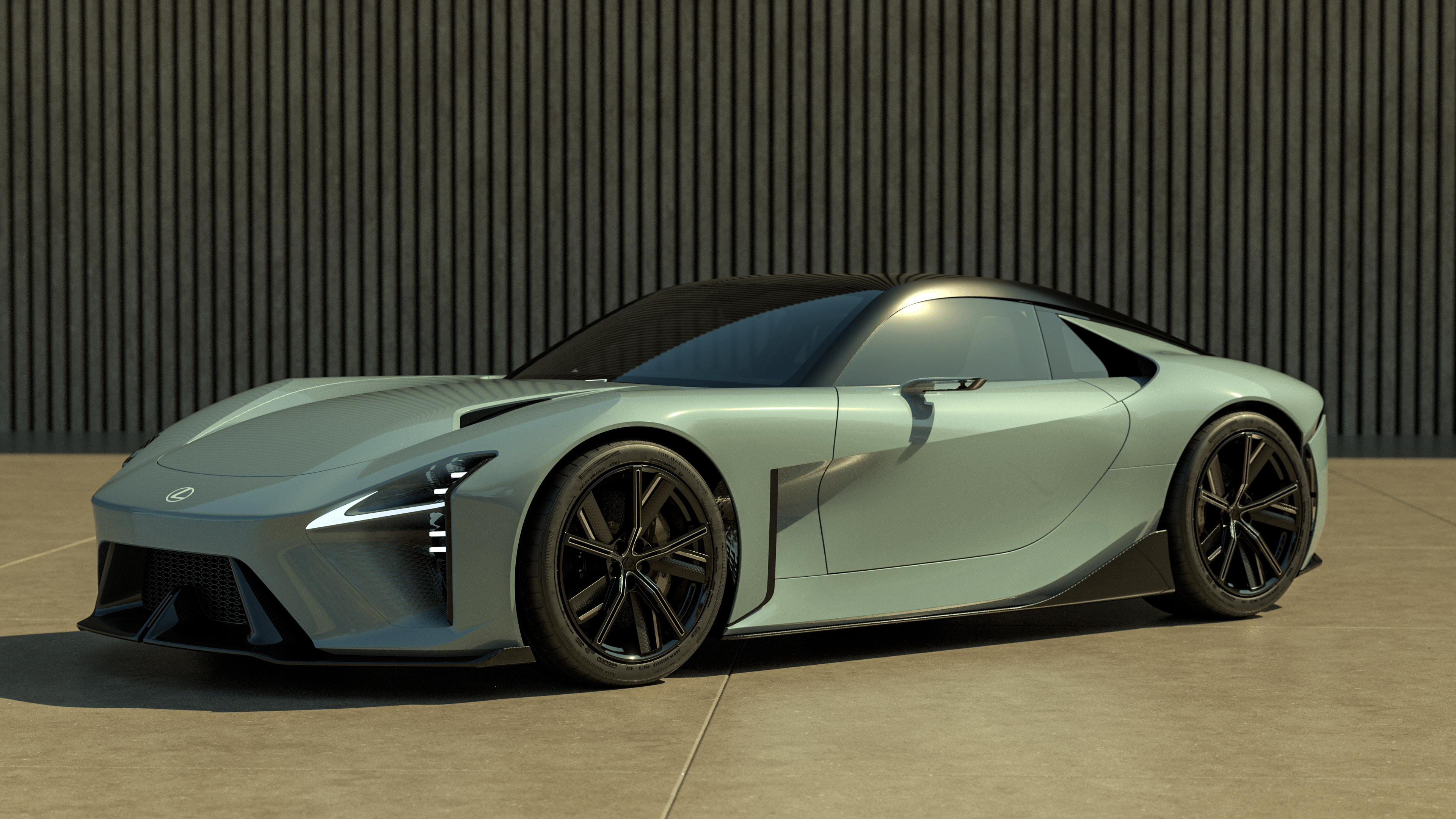 A futuristic Lexus Sport Concept supercar with aerodynamic bodywork and sleek design.