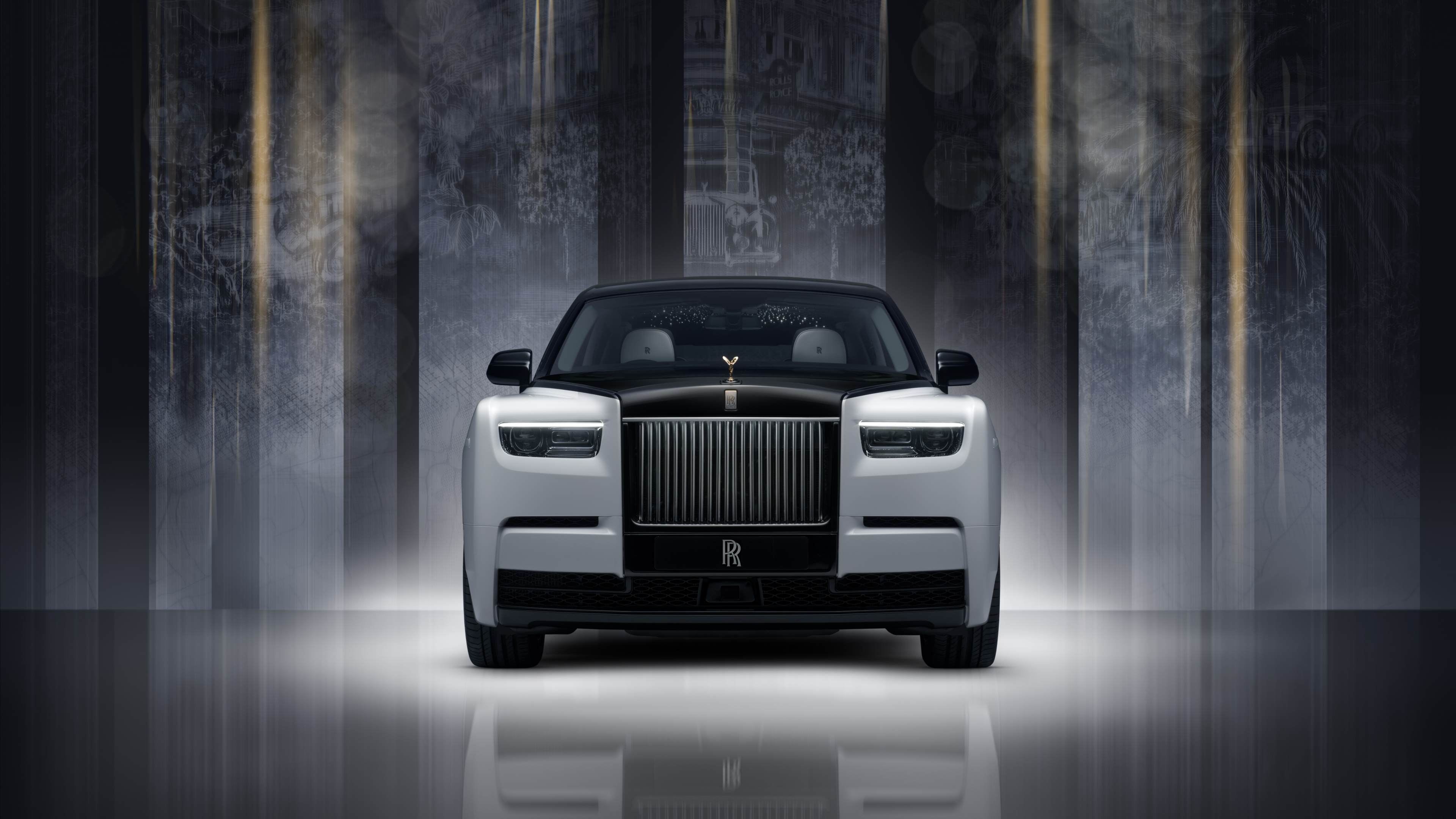 A high-resolution, detailed view of the 2025 Rolls-Royce Phantom Centenary, showcasing its luxurious exterior and premium finish.