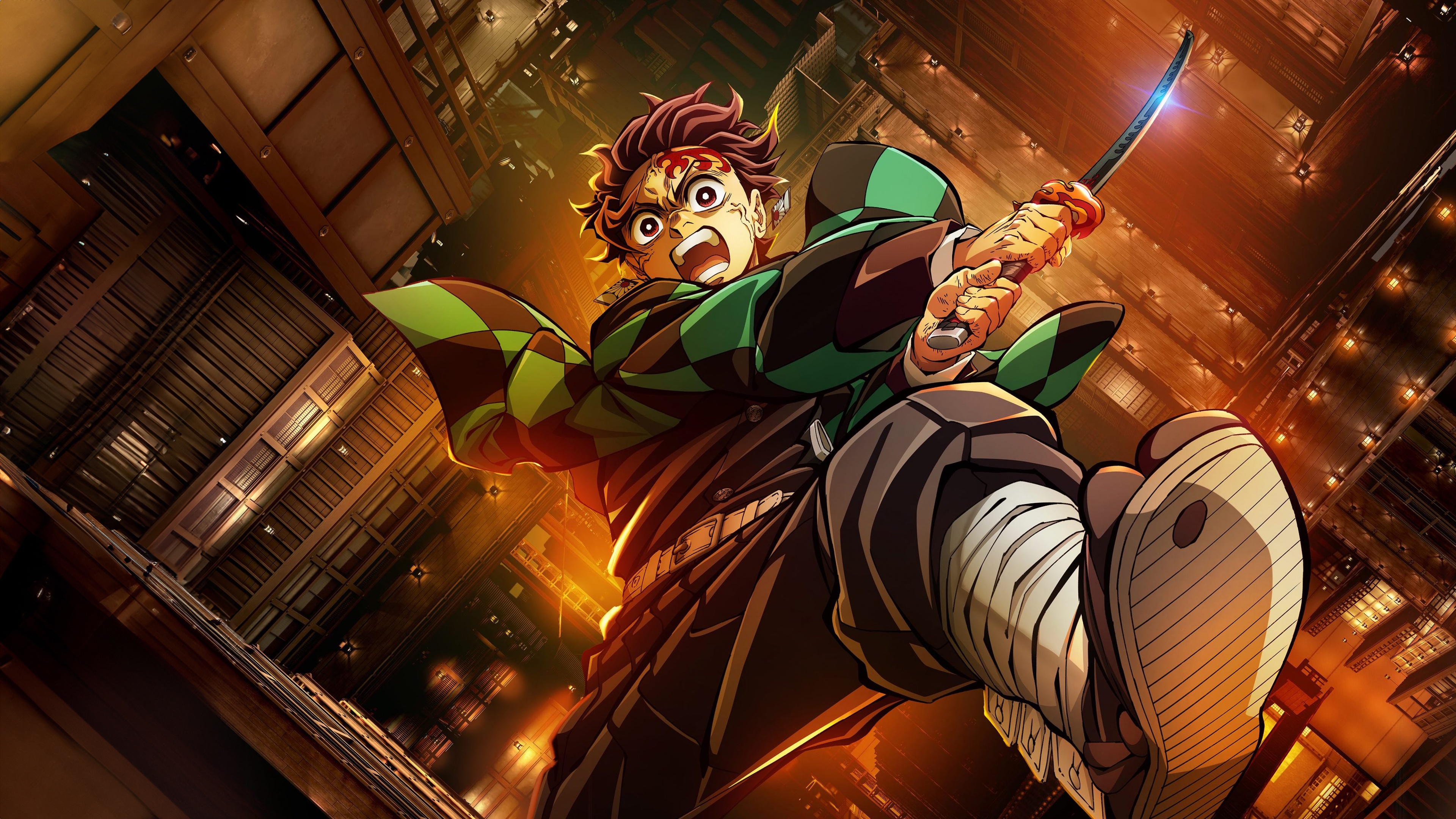 Tanjiro Kamado from the Demon Slayer: Kimetsu No Yaiba Infinity Castle anime movie