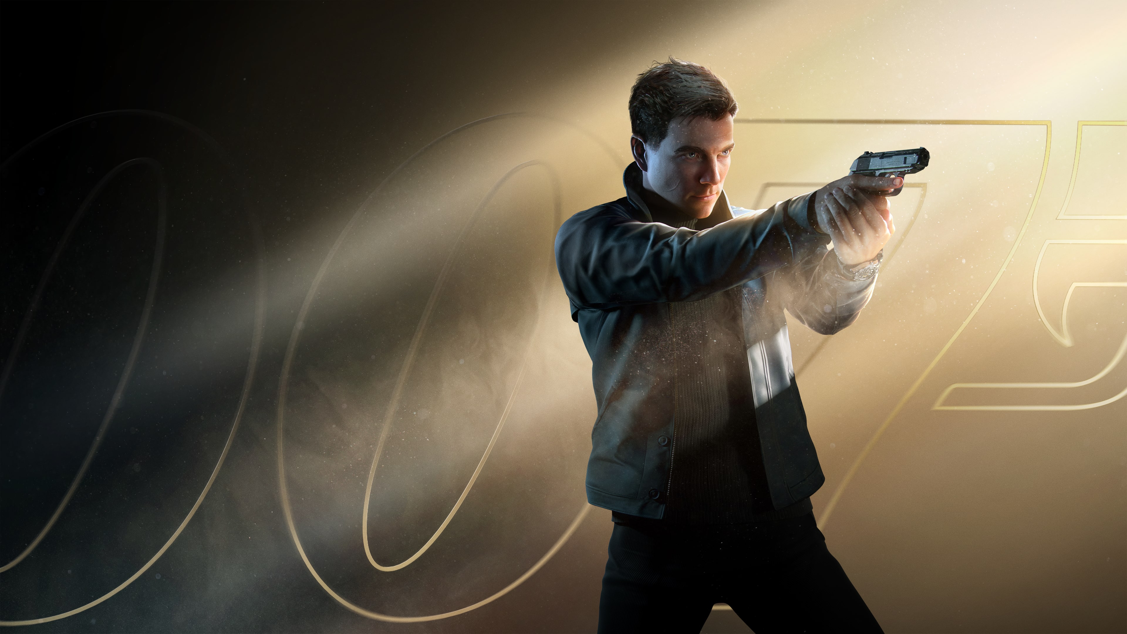 James Bond in a cinematic action pose from the video game 007 First Light