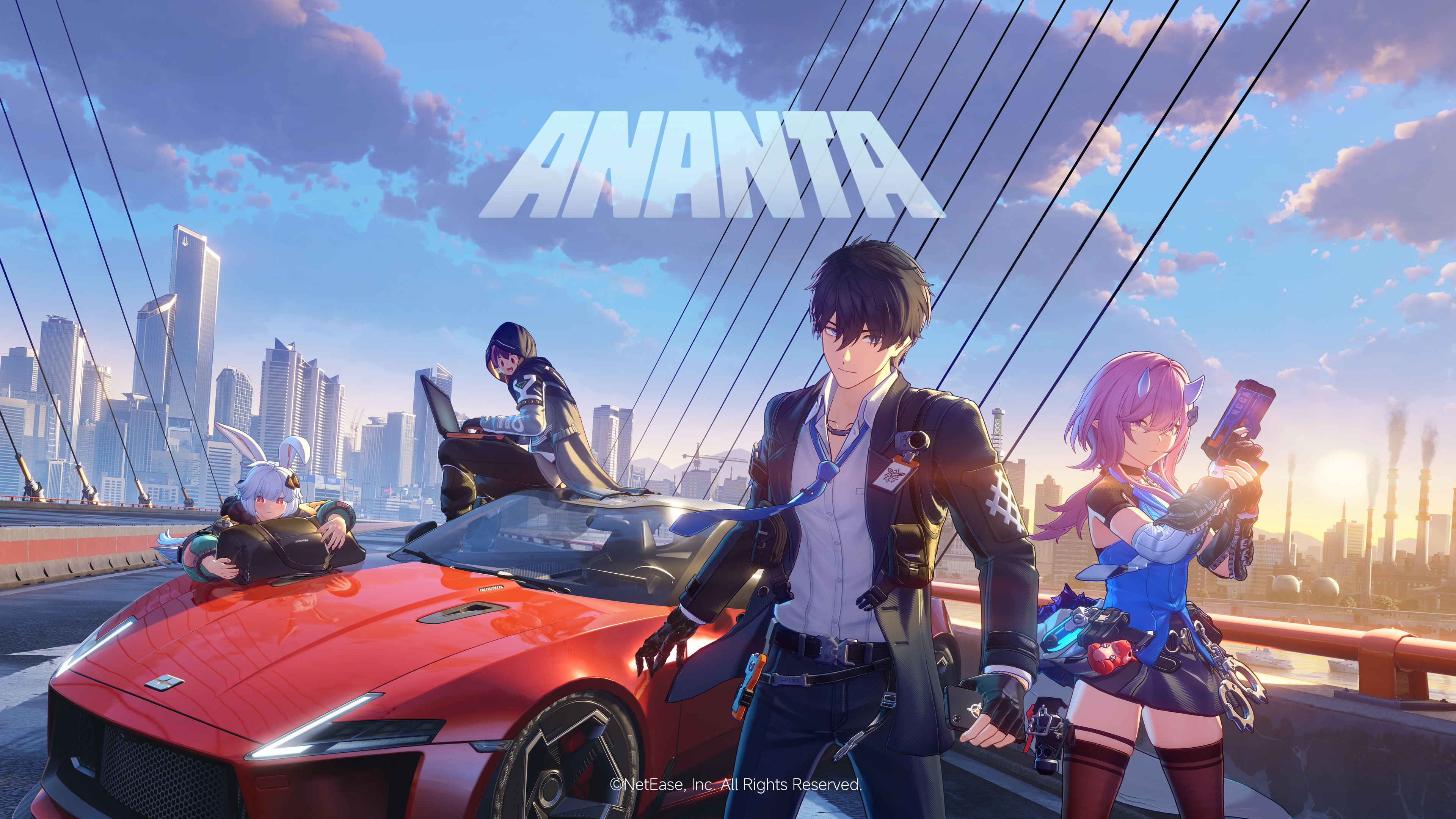 A high-quality, cinematic anime-style character portrait of Ananta from the upcoming 2026 video game.