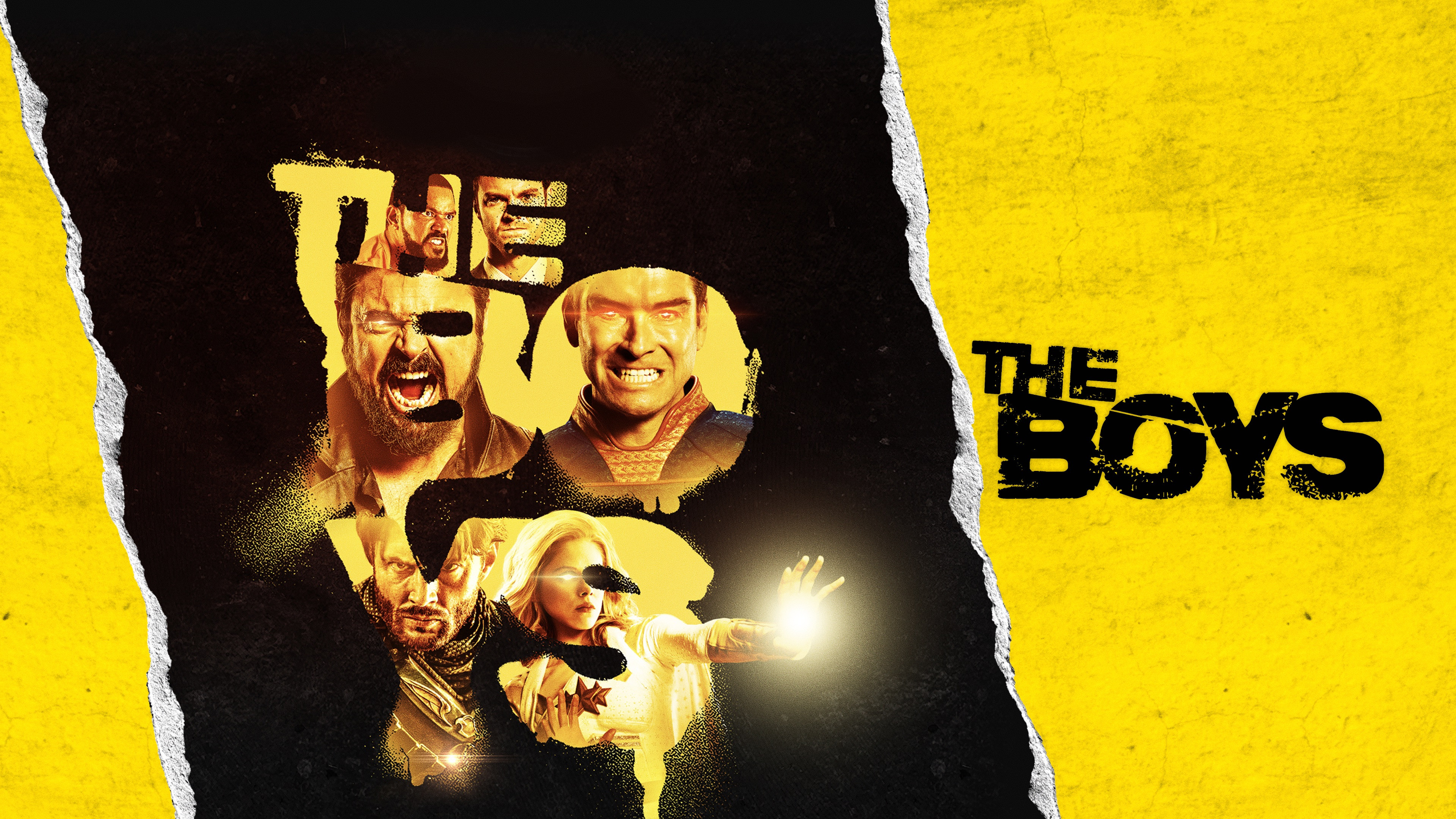 Karl Urban as Billy Butcher in a stylized poster for The Boys TV series.