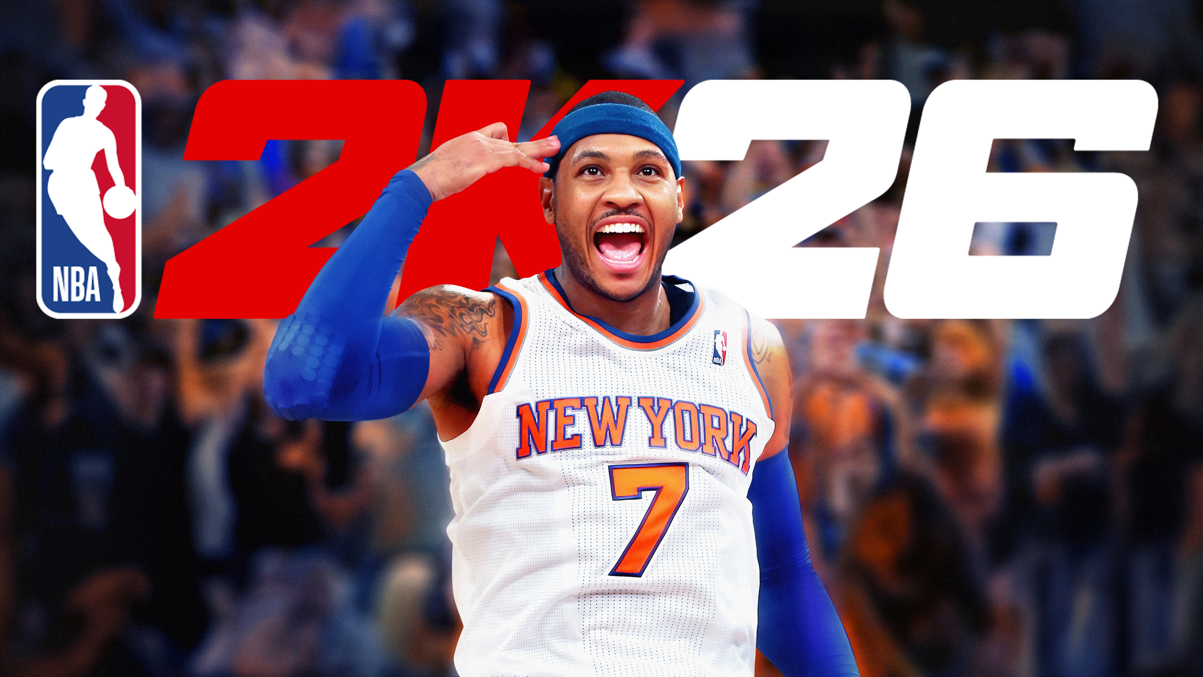 A realistic render of Carmelo Anthony for the NBA 2K26 video game