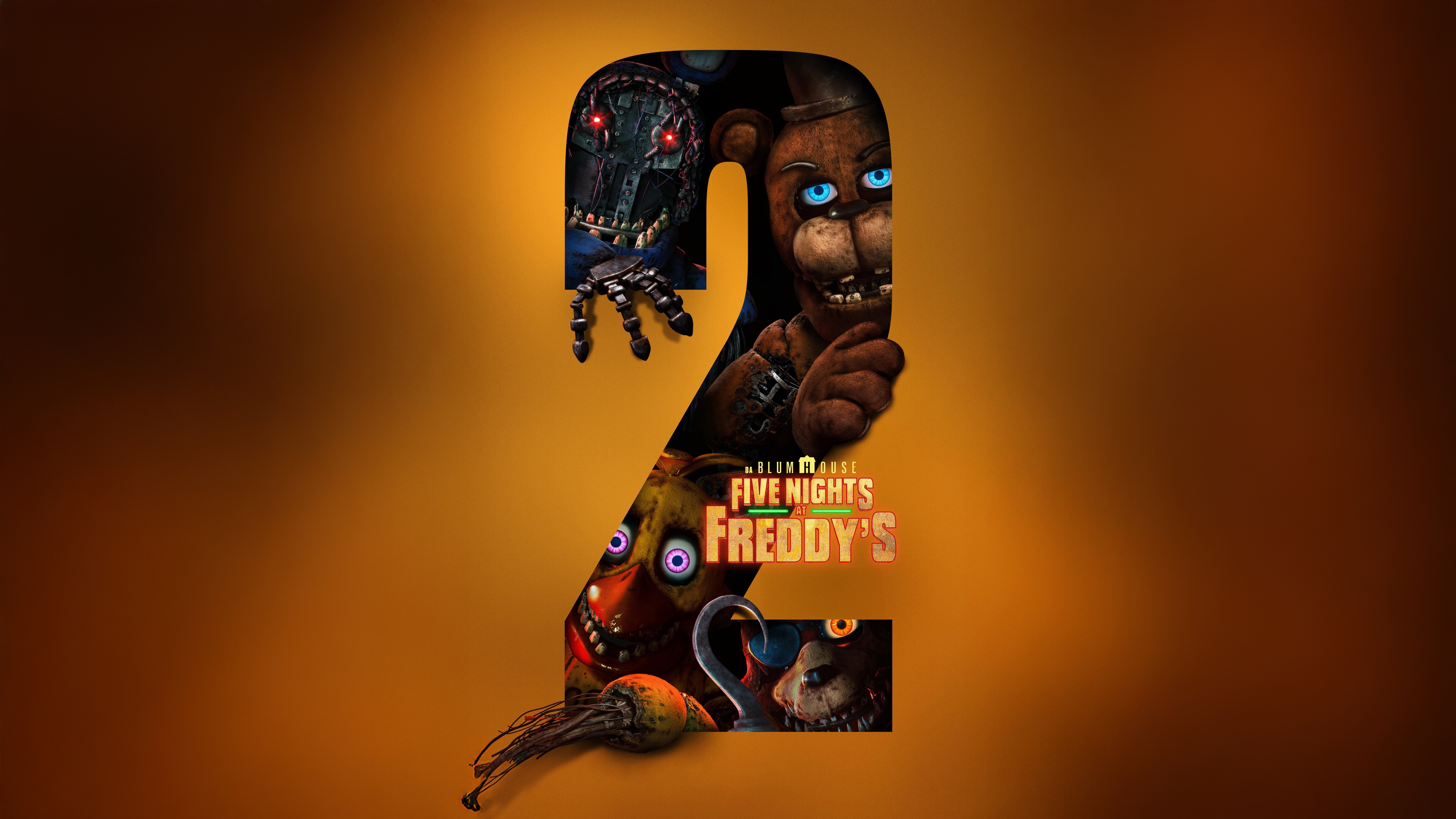 A highly detailed, cinematic close-up of an animatronic character from Five Nights at Freddy's 2.
