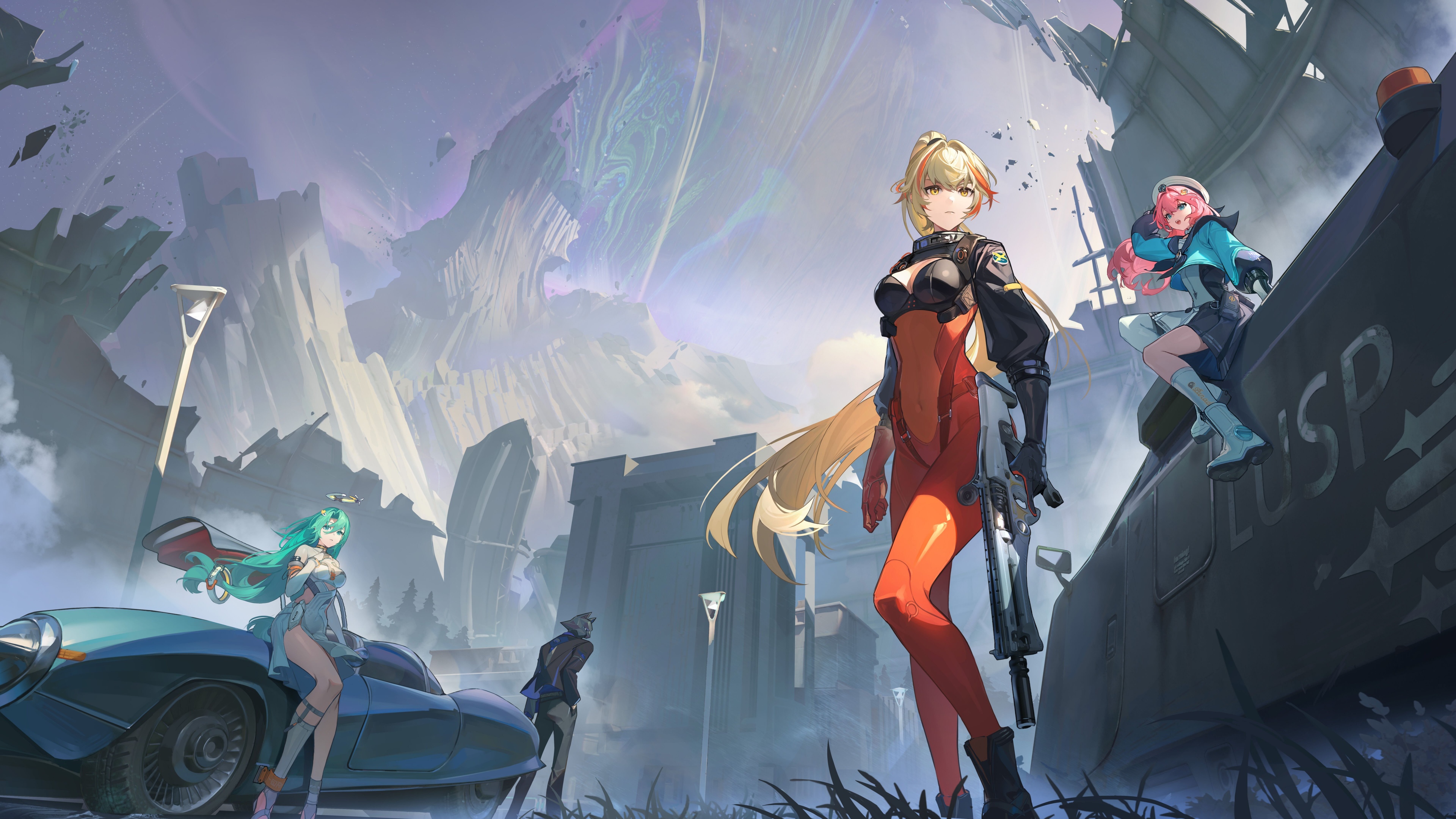 Detailed 8K anime girl character art from the video game Fate Trigger: The Novita