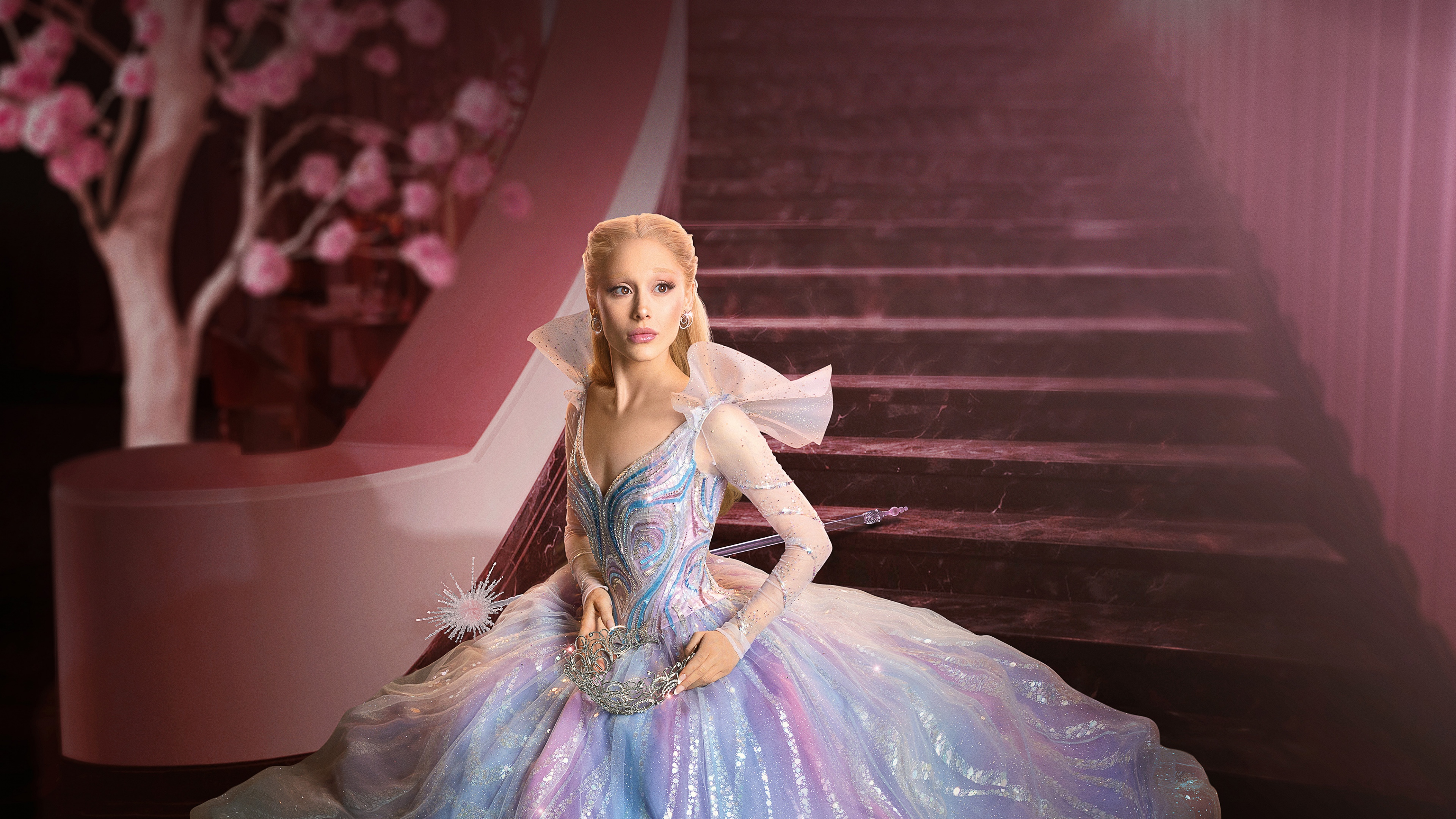 An enchanting depiction of Glinda the Good Witch from the movie Wicked.