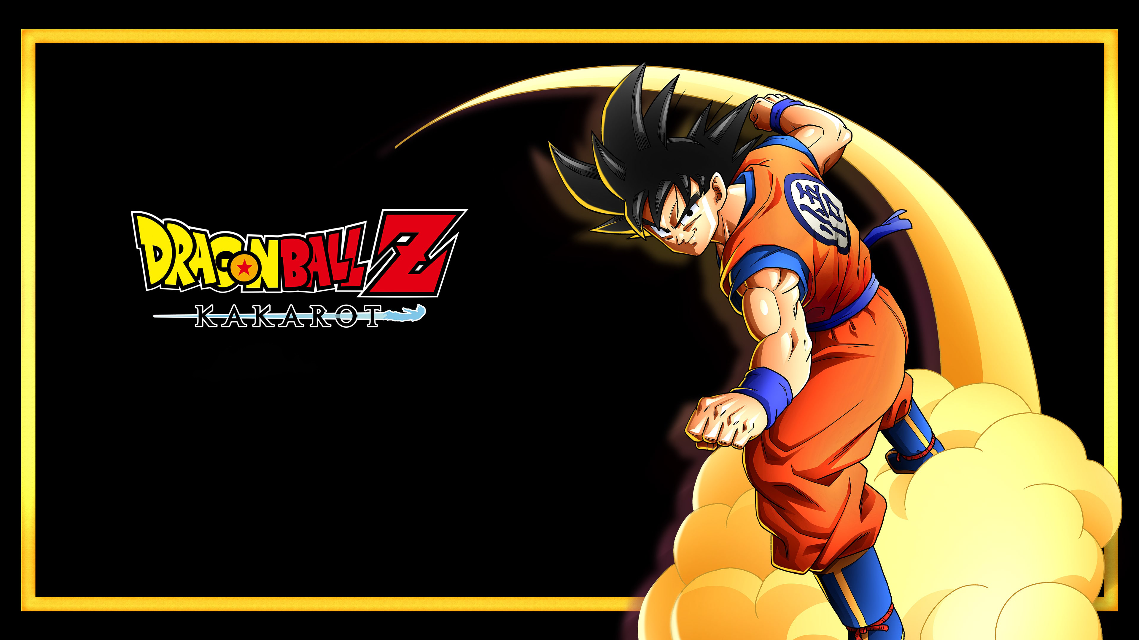 Goku from Dragon Ball Z: Kakarot featured in high-quality key art against a black background.
