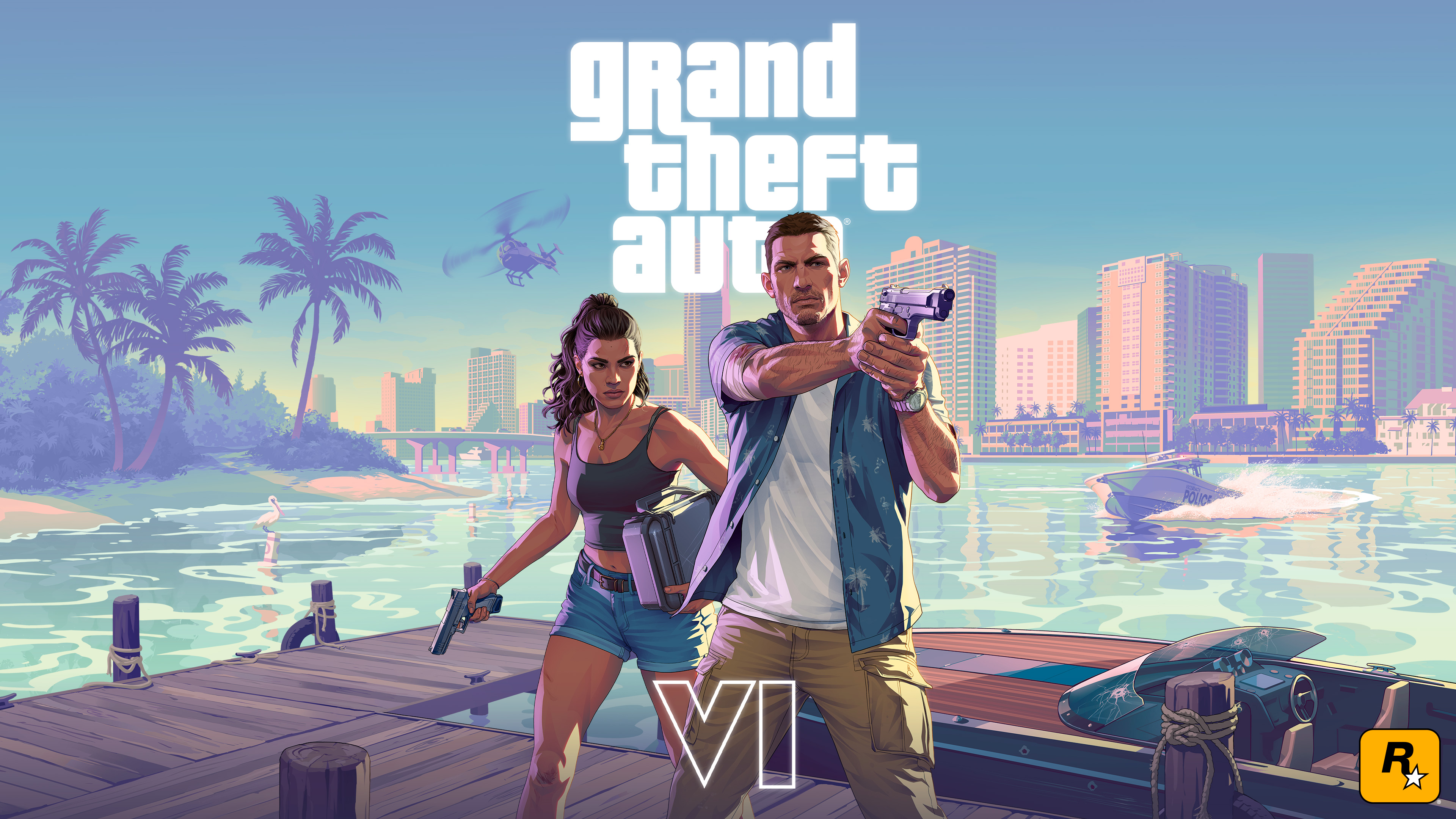 Characters Lucia Caminos and Jason from the video game Grand Theft Auto VI.