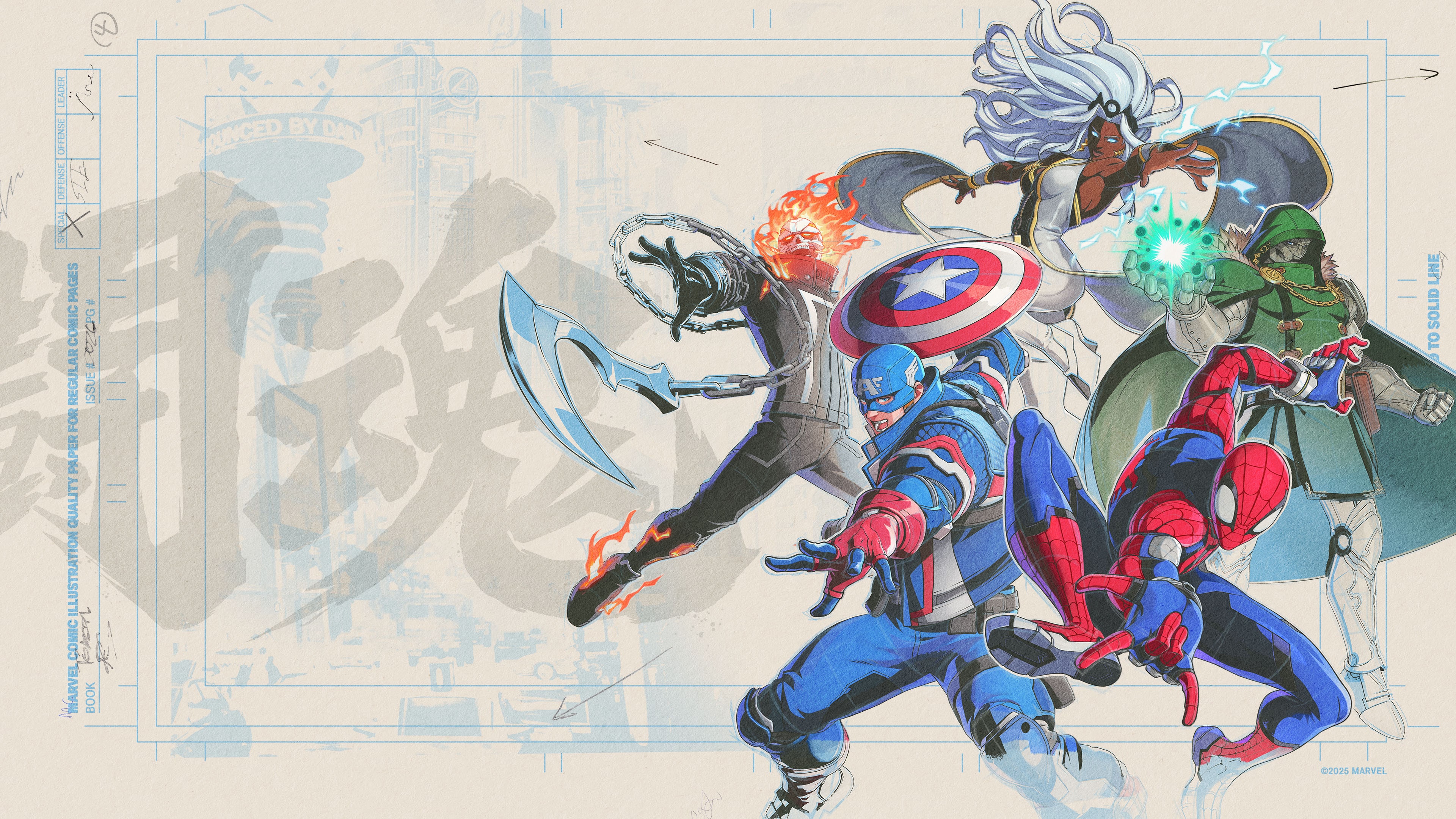 Cinematic key art for the video game Marvel Tokon: Fighting Souls, featuring a martial arts warrior surrounded by glowing energy effects and intense combat lighting.