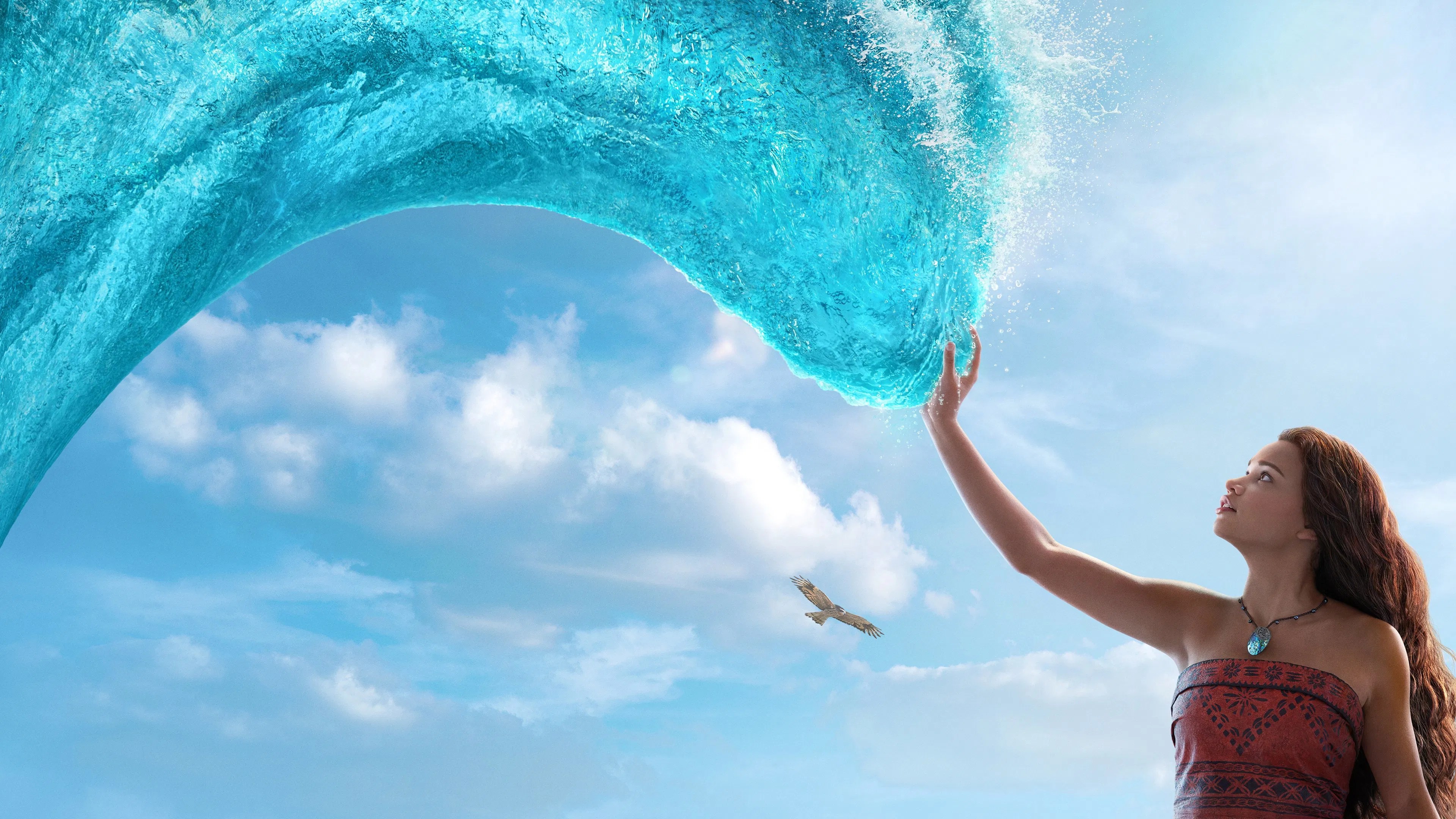 A cinematic portrait of Moana, the main character from Disney's upcoming 2026 animated movie.