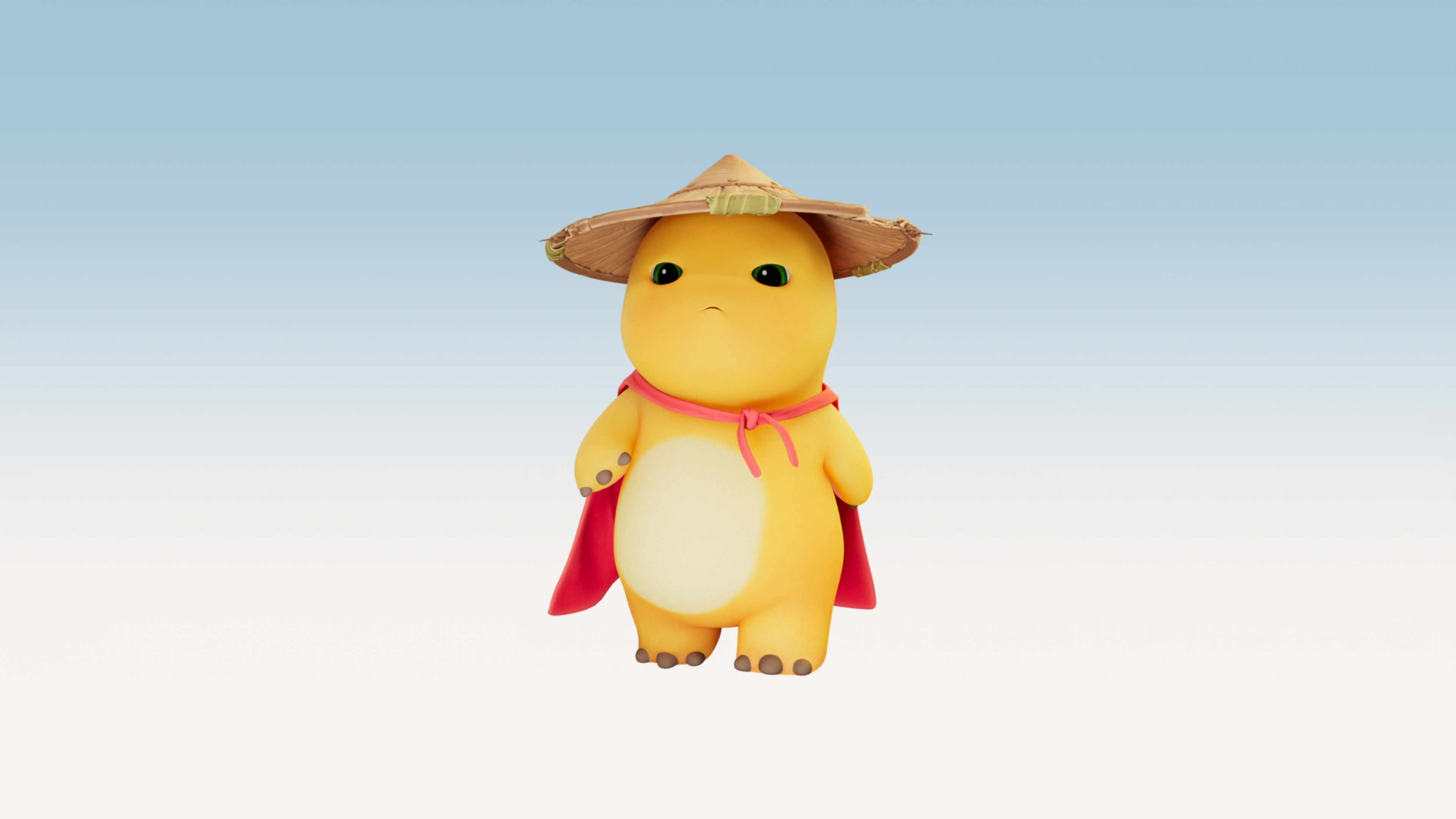 A cute and playful yellow cartoon dragon character, Nailoong, with a friendly expression.