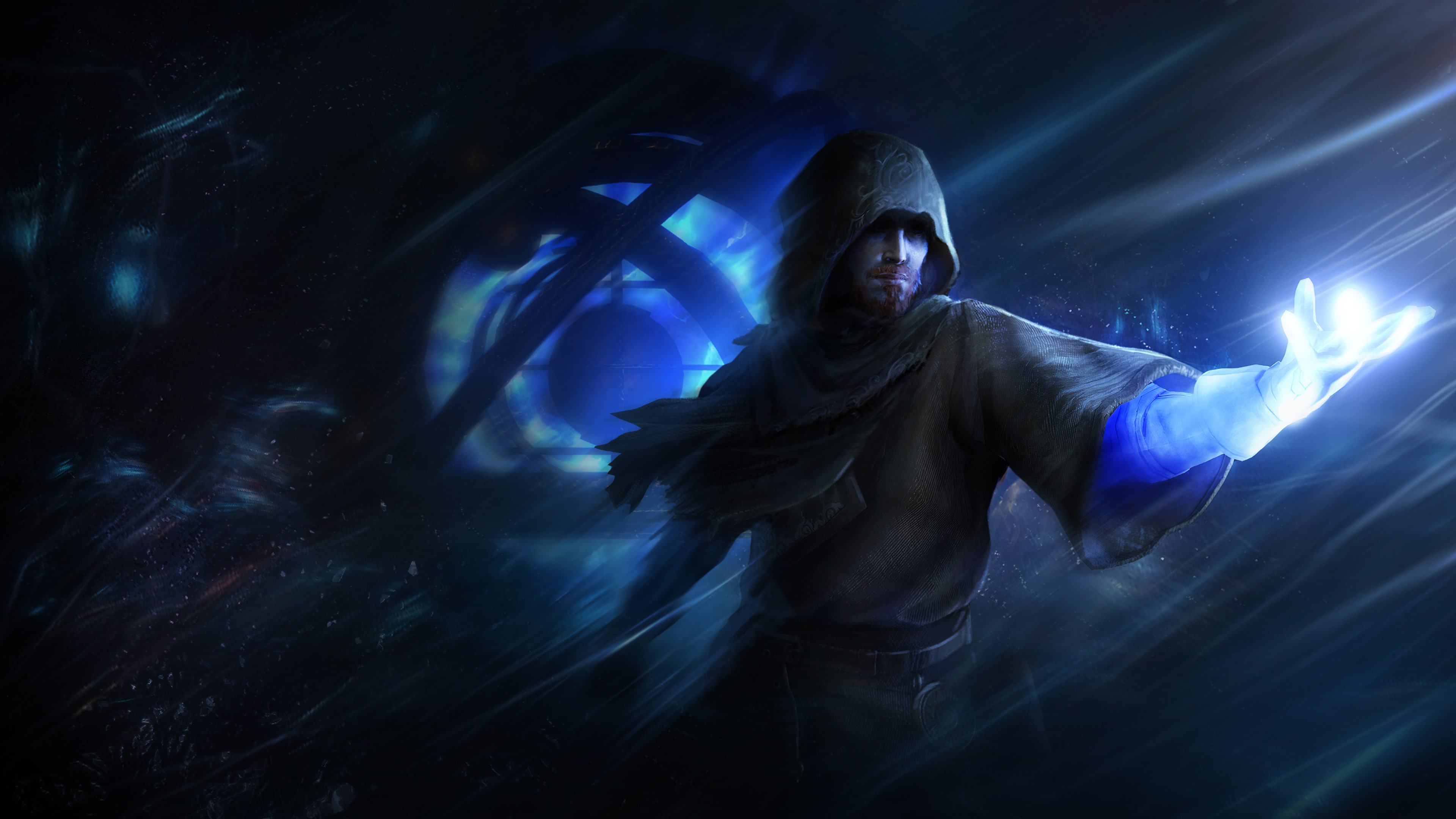 A futuristic 2025 game poster featuring a cybernetic character in a cyberpunk city.