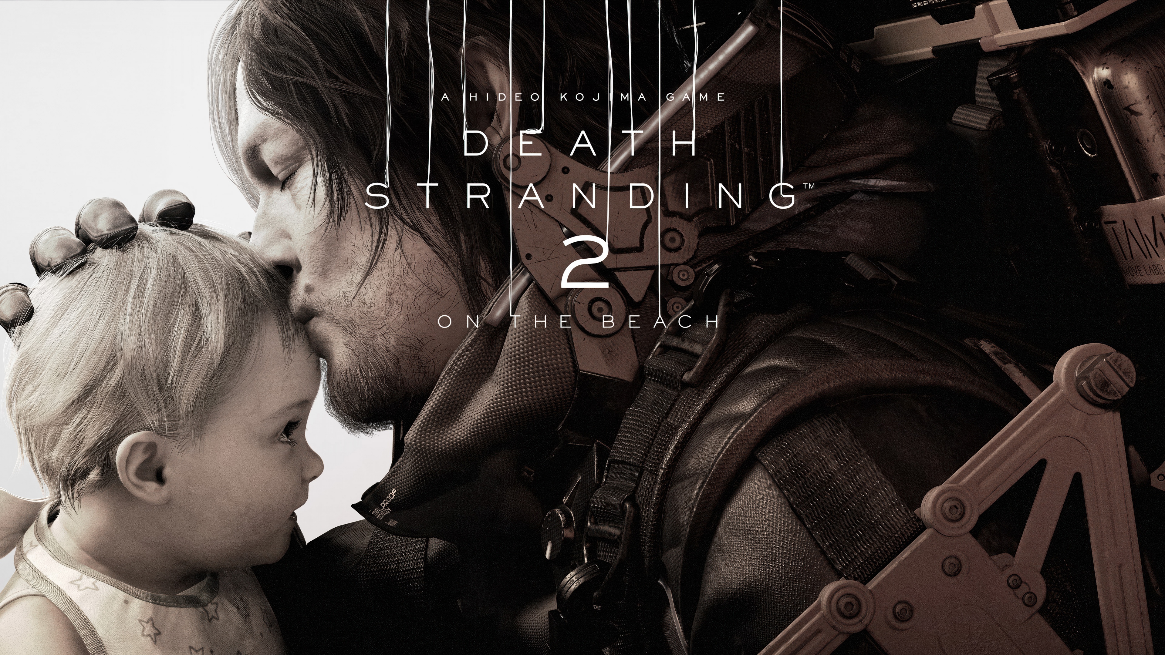 A cinematic shot of Sam Porter Bridges, played by Norman Reedus, from the game Death Stranding 2: On the Beach.