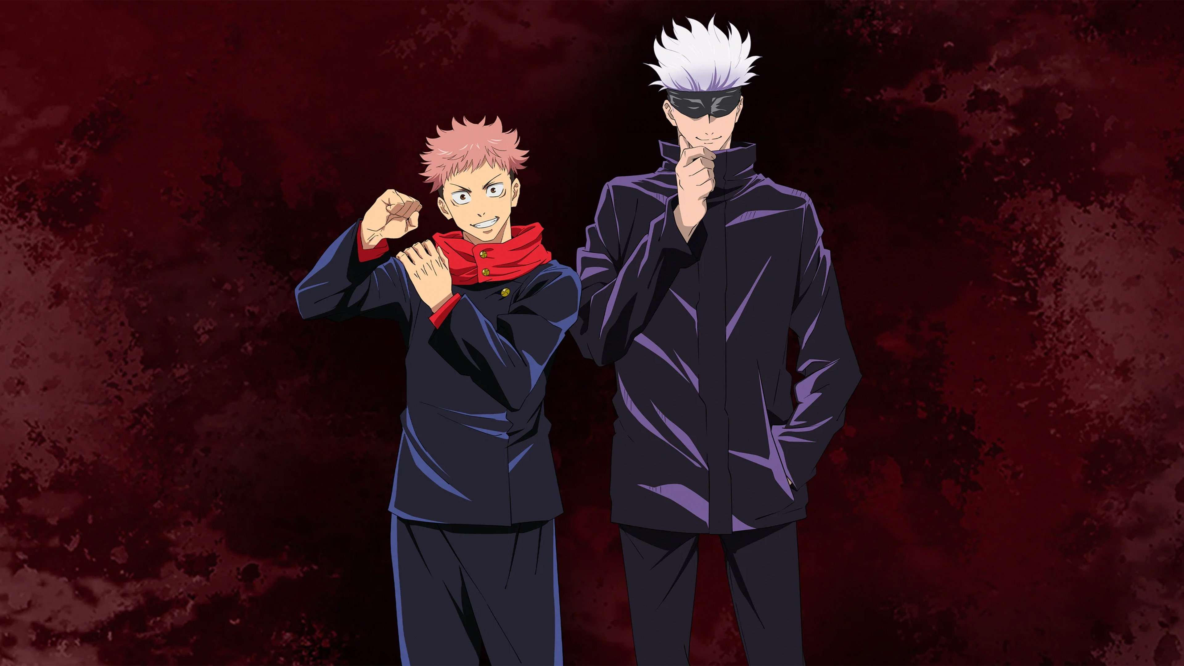 Satoru Gojo and Yuji Itadori from the anime Jujutsu Kaisen
