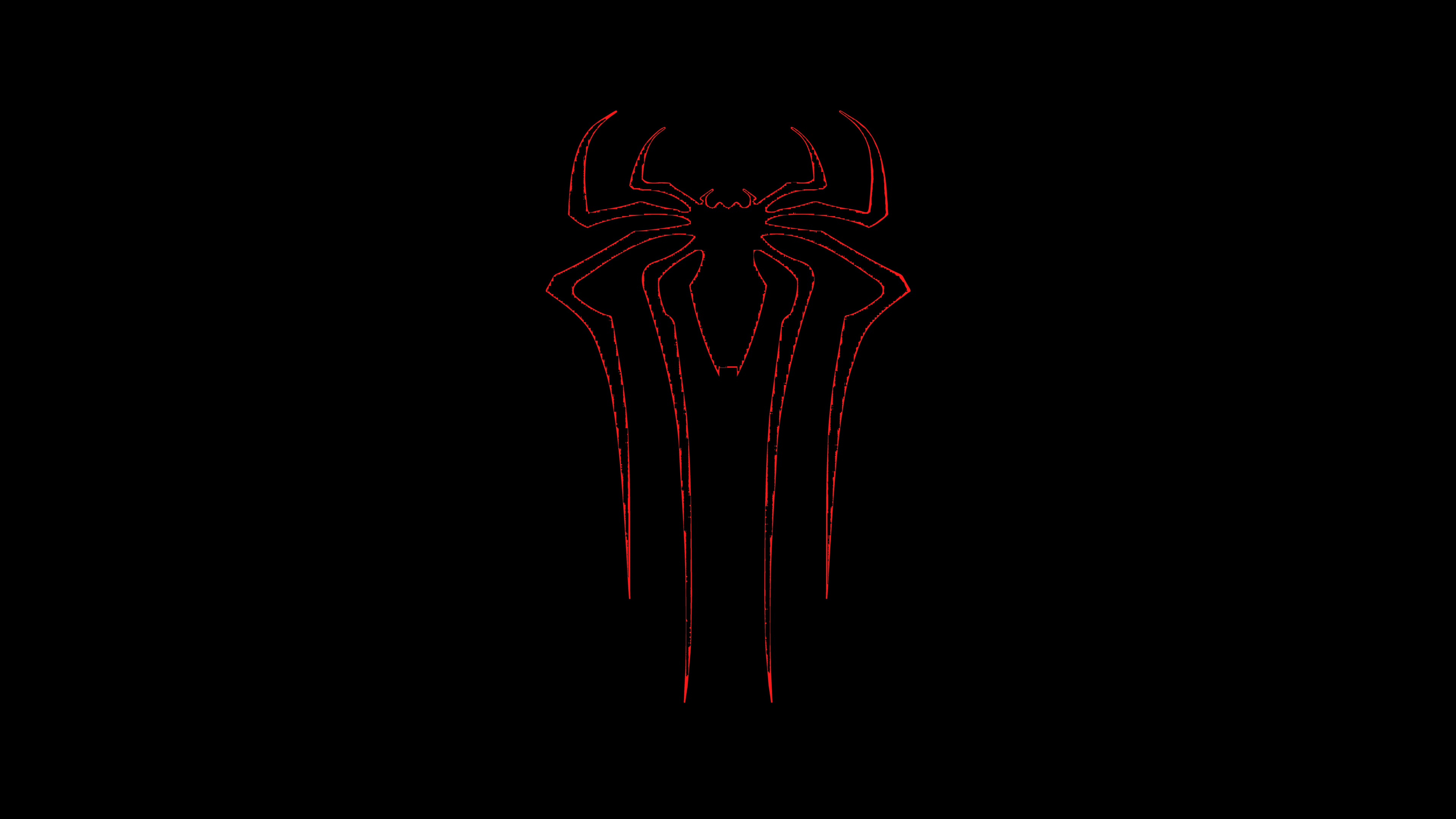A high-resolution Spider-Man logo centered on a solid black background, featuring the iconic spider emblem.