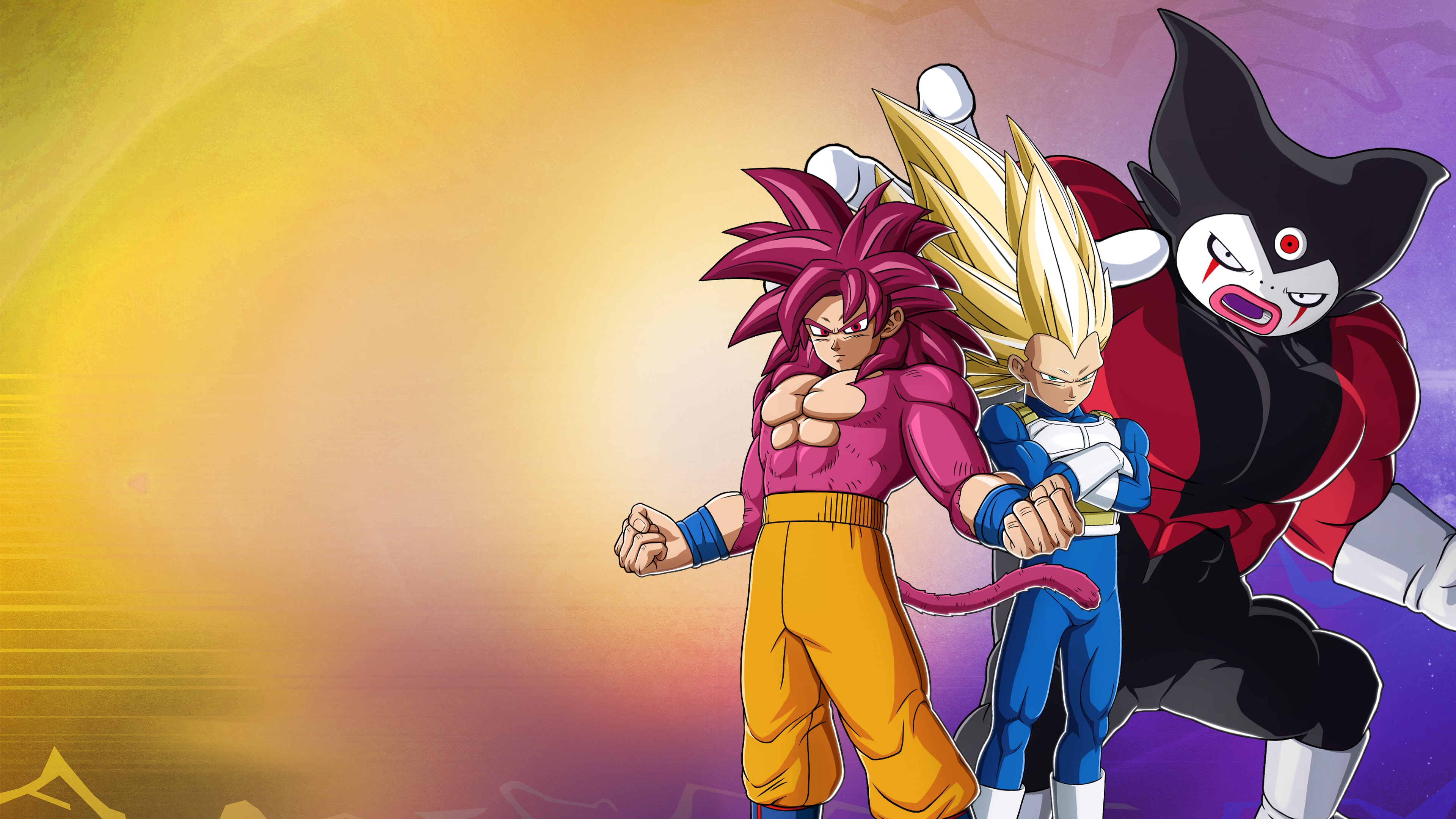 Super Saiyan Goku and Super Saiyan Vegeta prepared for battle in the Dragon Ball universe.